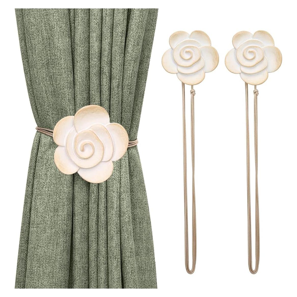 Sujetadores Magnéticos para Cortinas Lewondr 2 Piezas Beige