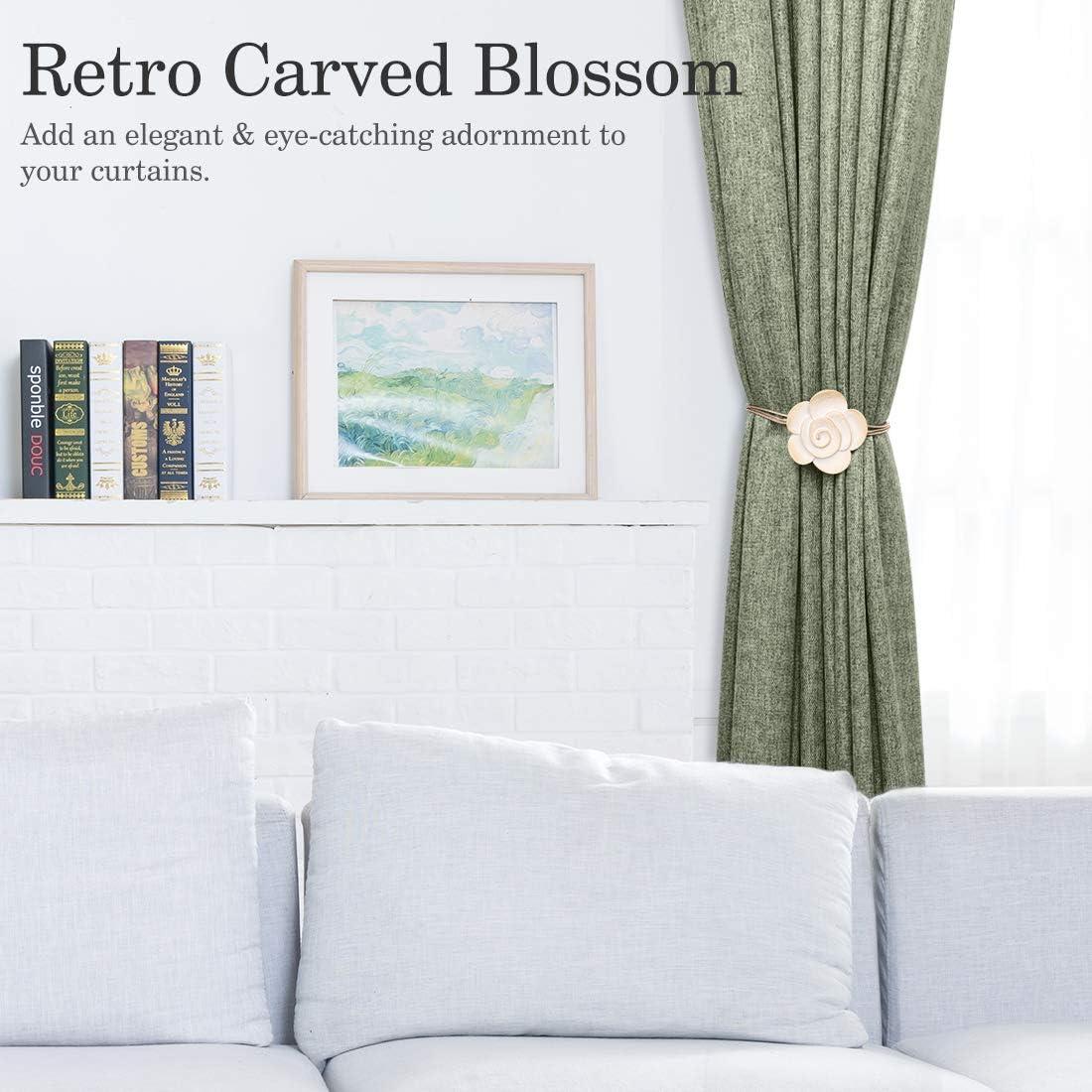 Sujetadores Magnéticos para Cortinas Lewondr 2 Piezas Beige