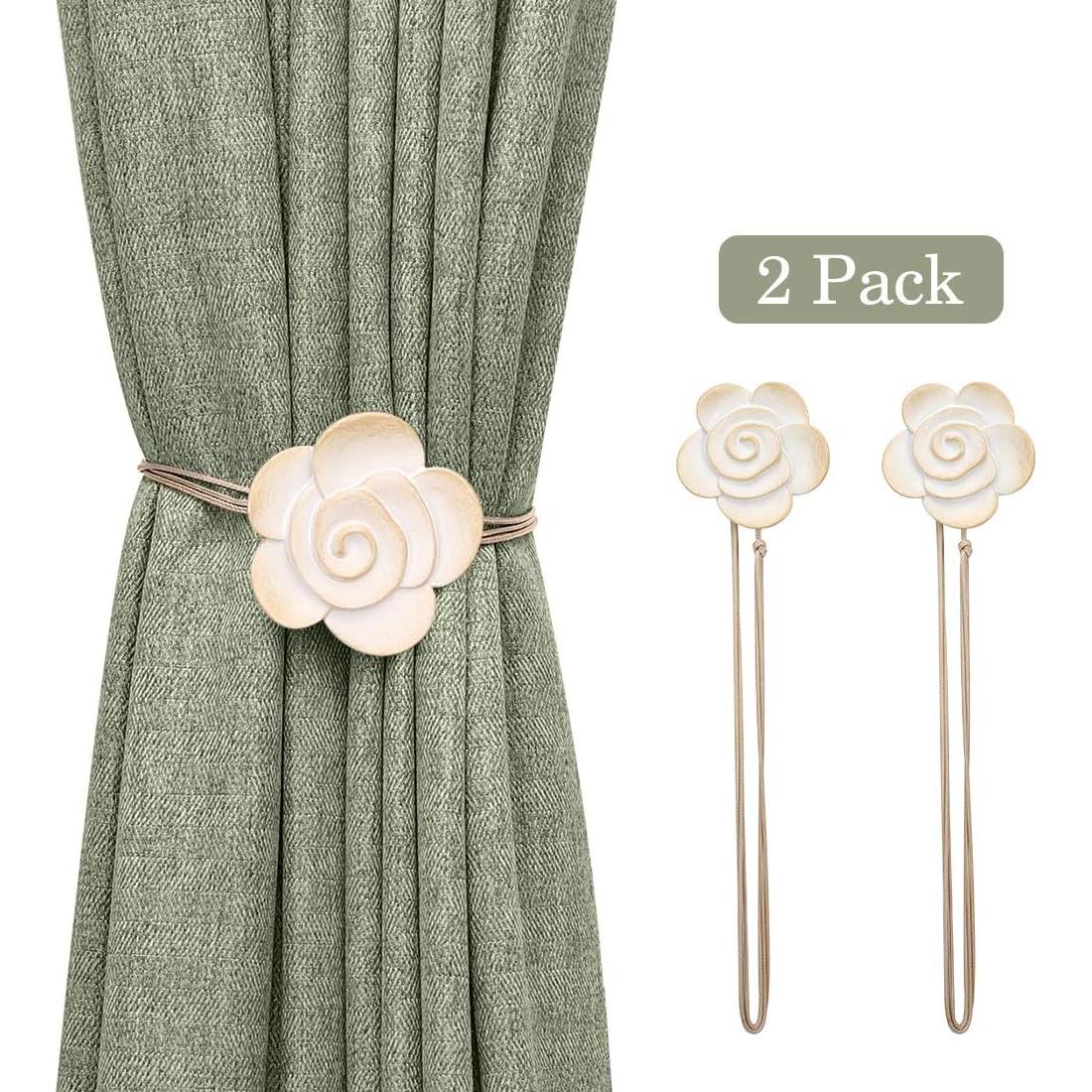 Sujetadores Magnéticos para Cortinas Lewondr 2 Piezas Beige