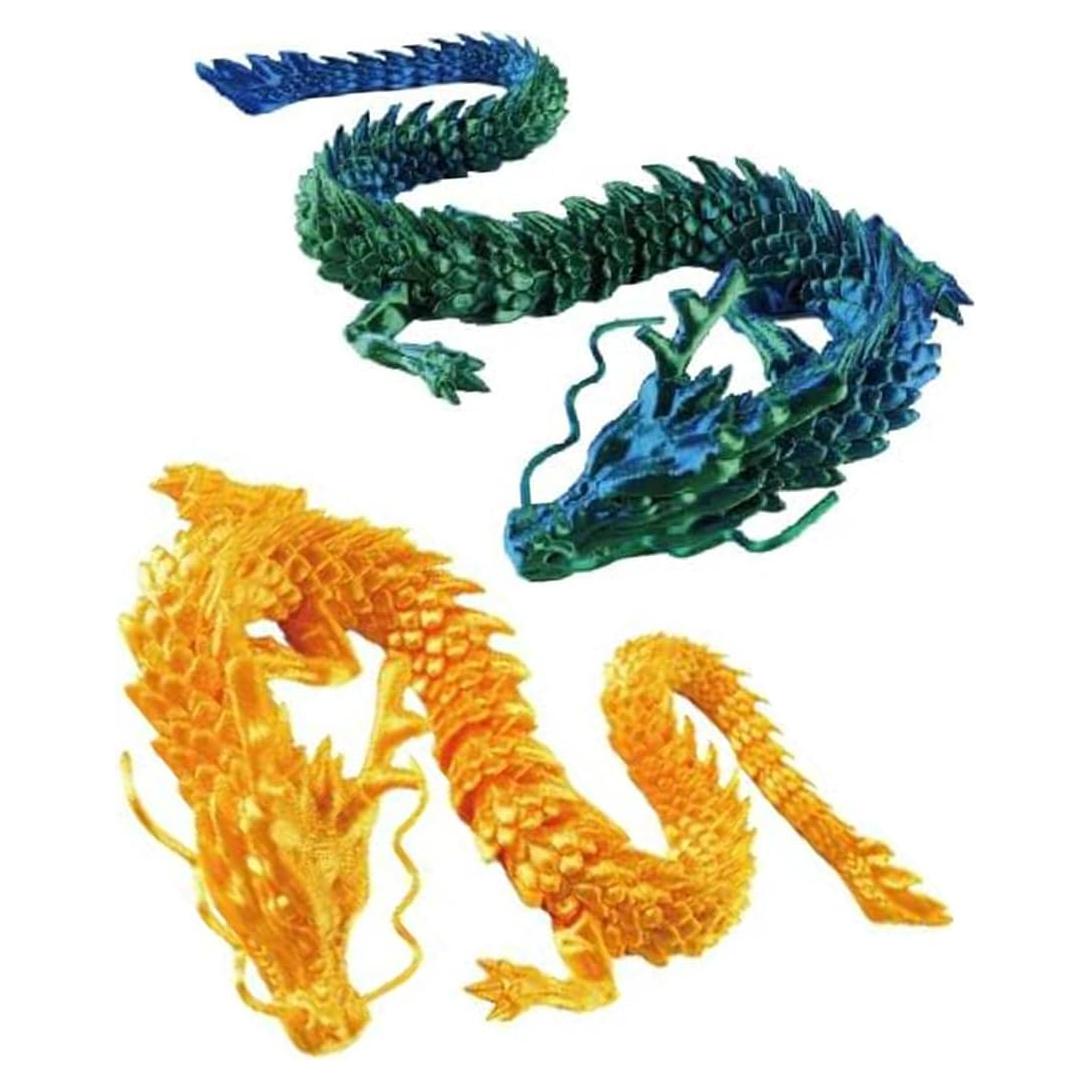 Dragón Impreso en 3D ALivim 30 cm Decoración Oficina