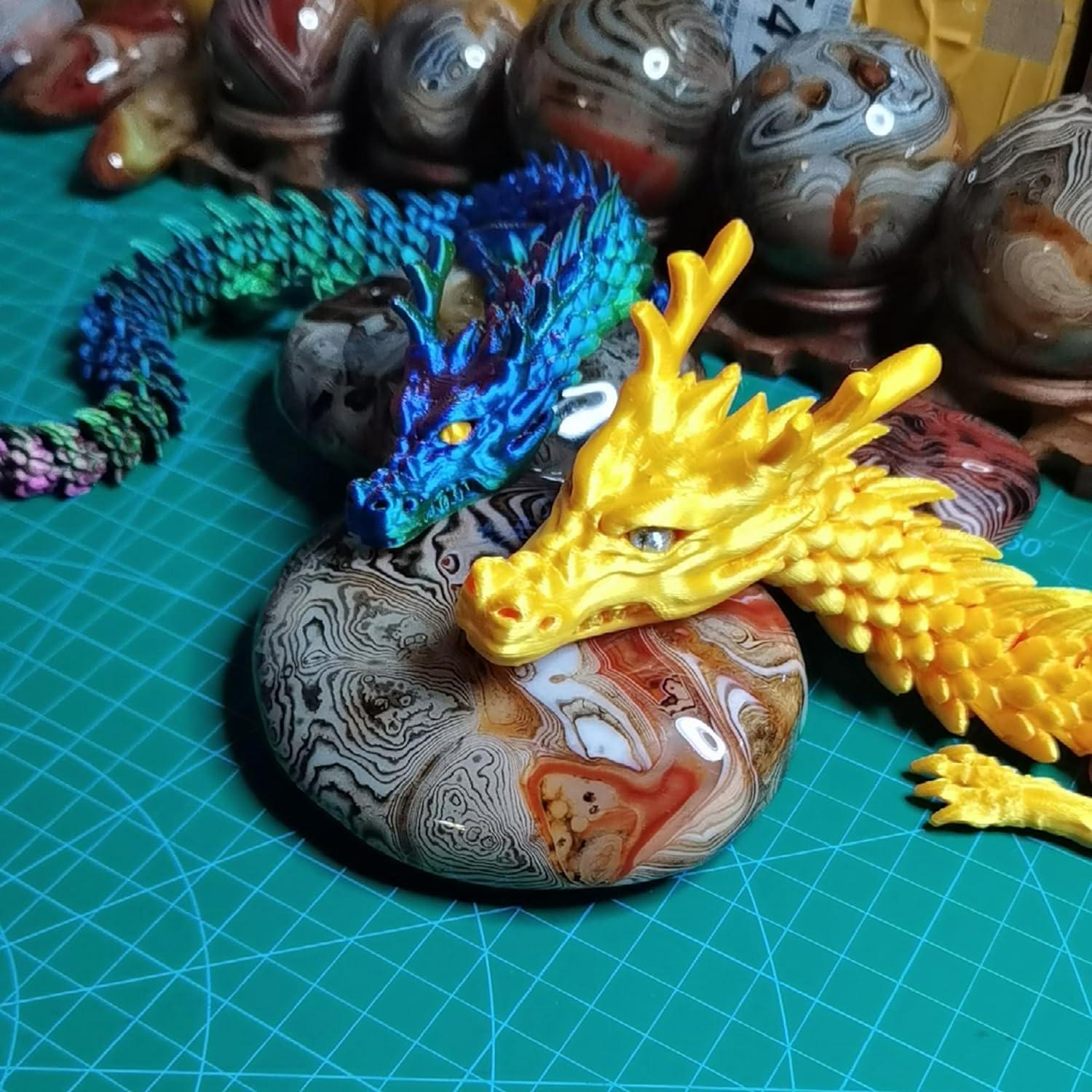 Dragón Impreso en 3D ALivim 30 cm Decoración Oficina