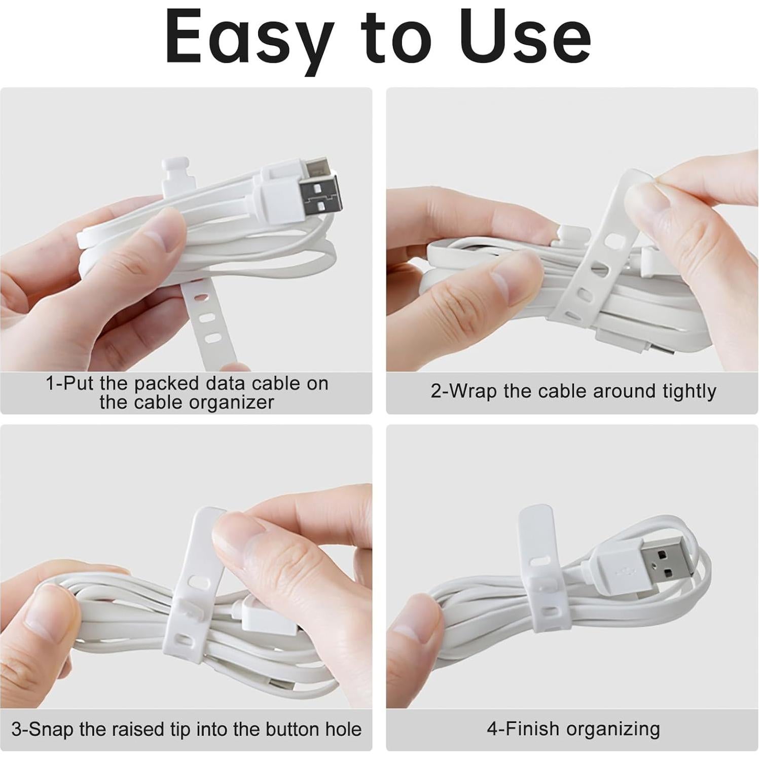 Caja Organizadora de Cables PAVSTINE 3 Pcs Plástico Blanco