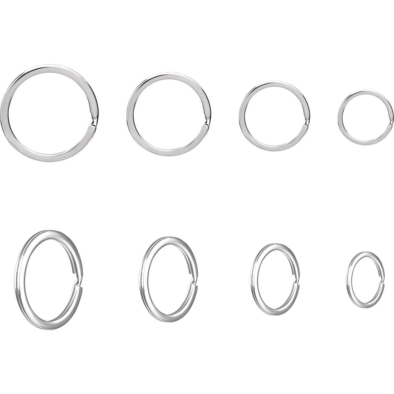 Paquete de 40 Anillos de Llave de Metal ZoloAJay Plata