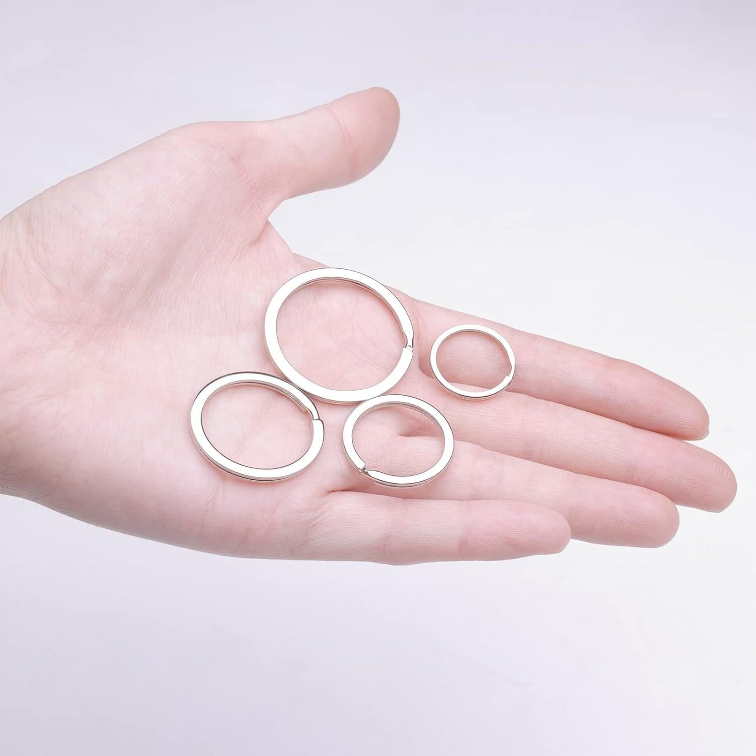 Paquete de 40 Anillos de Llave de Metal ZoloAJay Plata