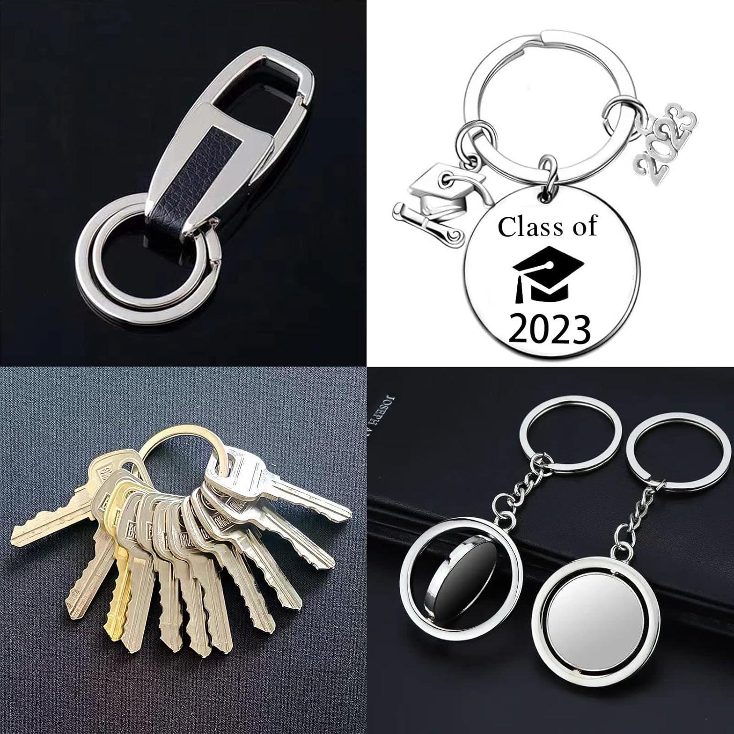 Paquete de 40 Anillos de Llave de Metal ZoloAJay Plata