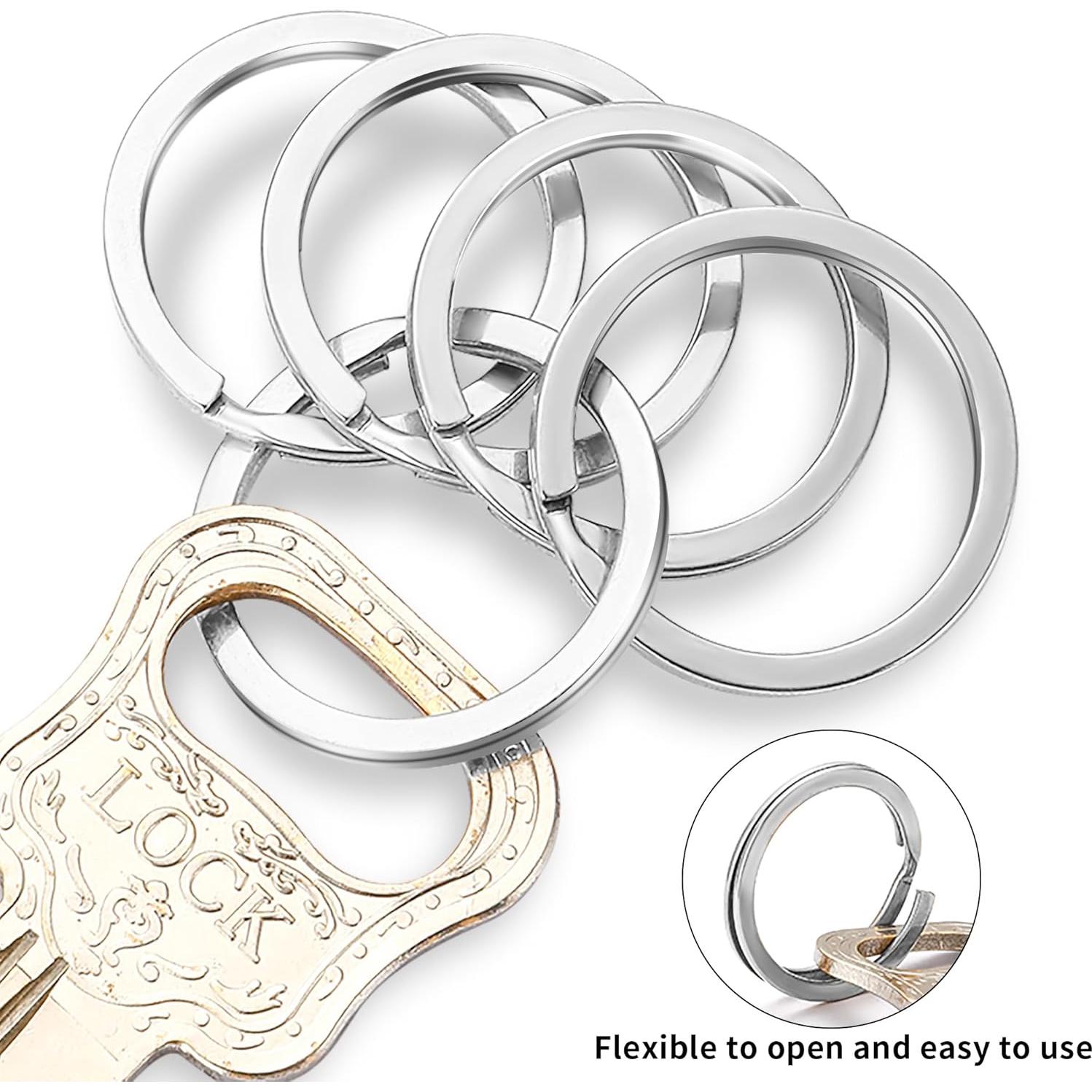 Anillos de Llave Gkeygo 12 Pcs Acero Inoxidable 2,79 cm