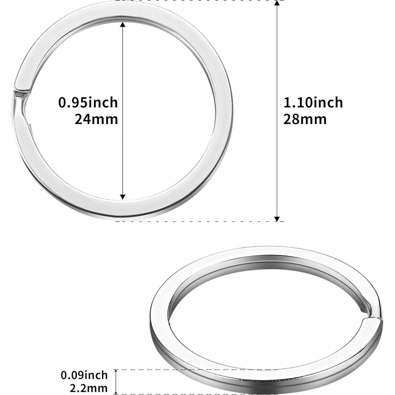 Anillos de Llave Gkeygo 12 Pcs Acero Inoxidable 2,79 cm