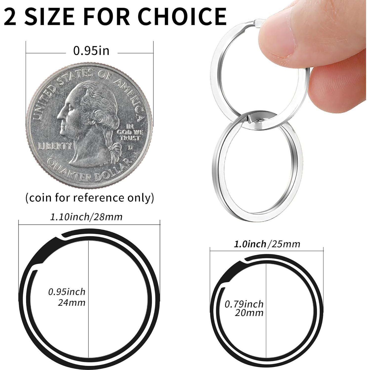 Anillos de Llave Gkeygo 12 Pcs Acero Inoxidable 2,79 cm