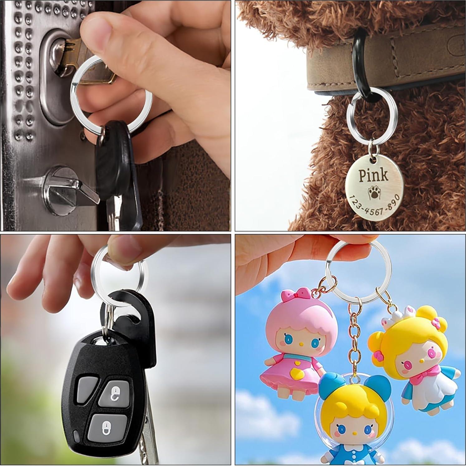 Anillos de Llave Gkeygo 12 Pcs Acero Inoxidable 2,79 cm