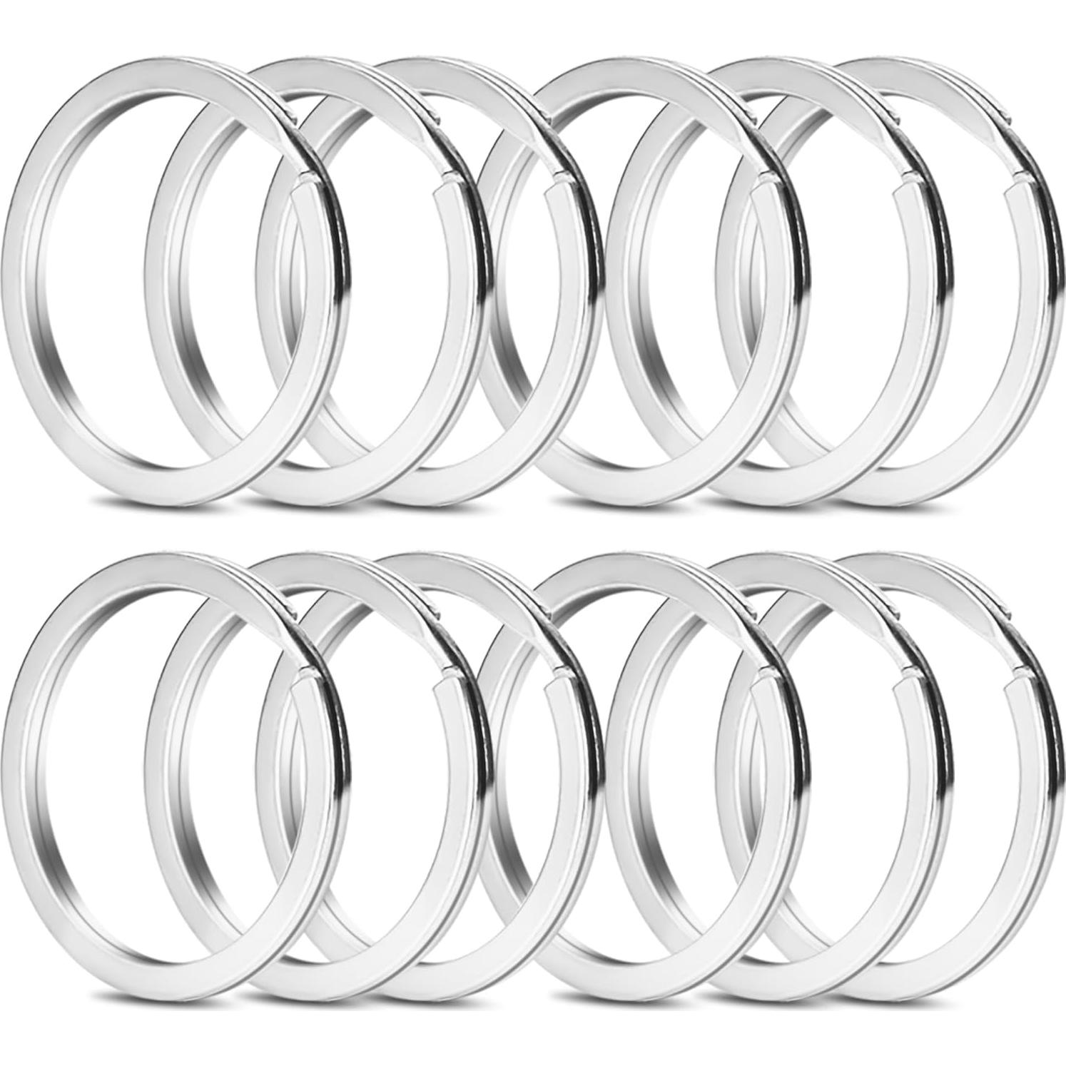 Anillos de Llave Gkeygo 12 Pcs Acero Inoxidable 2,79 cm