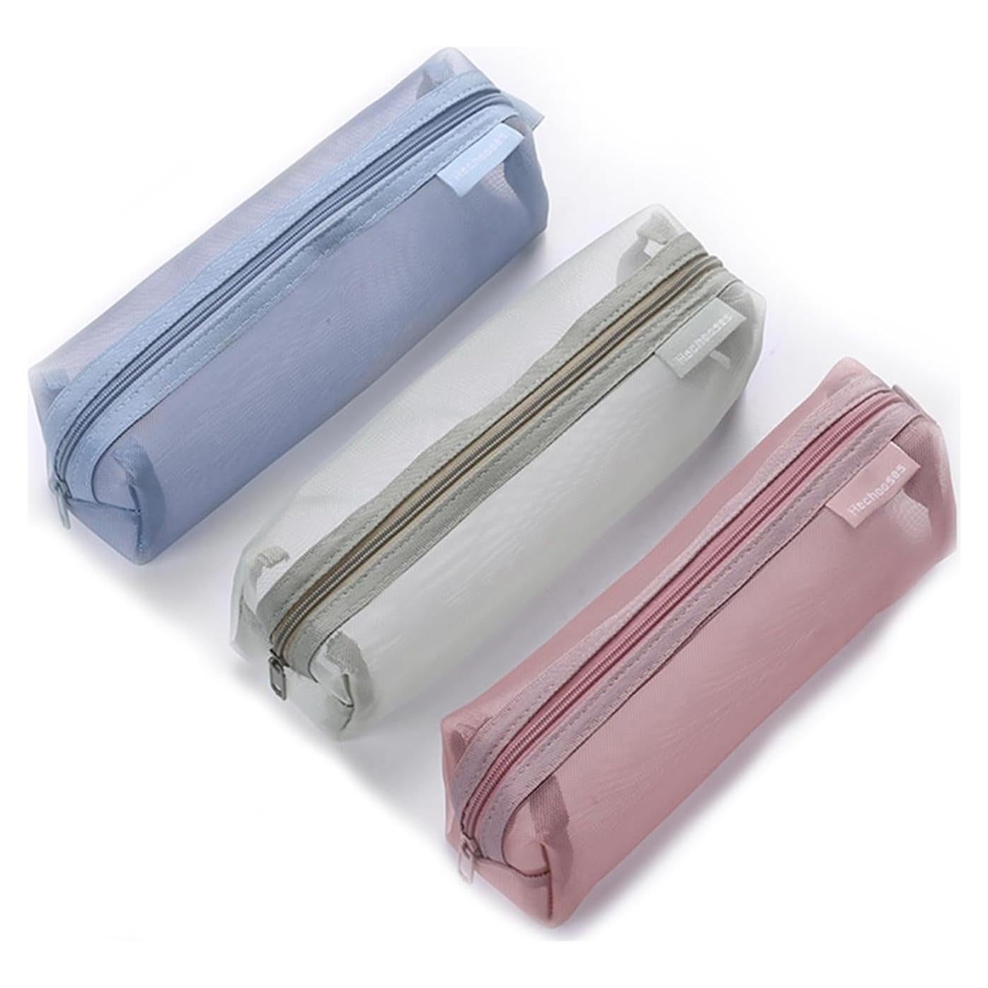 Bolsa de Cosméticos de Malla GIDARY 3PCS Rosa Verde Azul