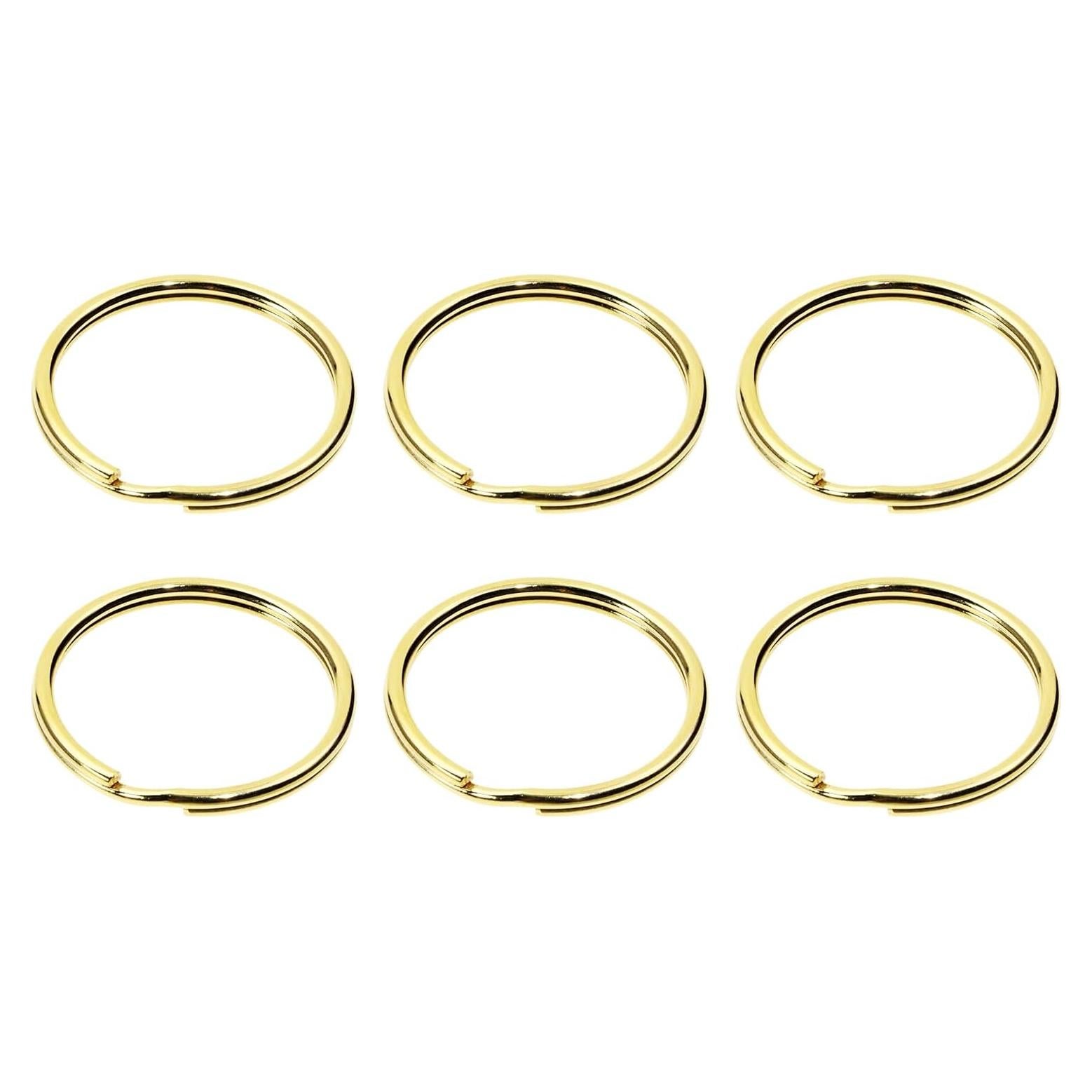 Anillas de Llave de Cobre Tupalizy 15mm 6PCS Bisel Redondeado