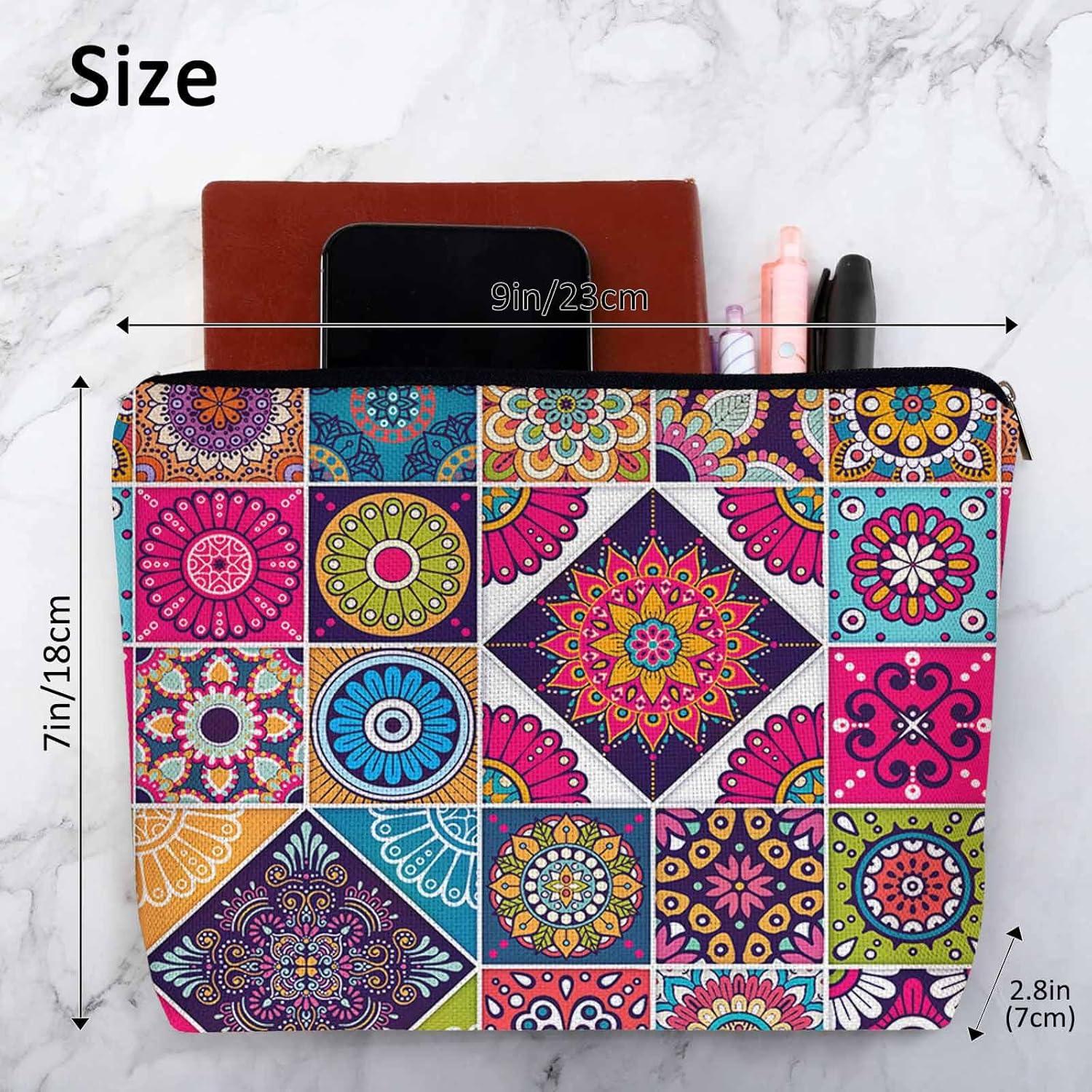 Bolsa Organizadora de Maquillaje Kalygon Mandala Floral 23x18cm