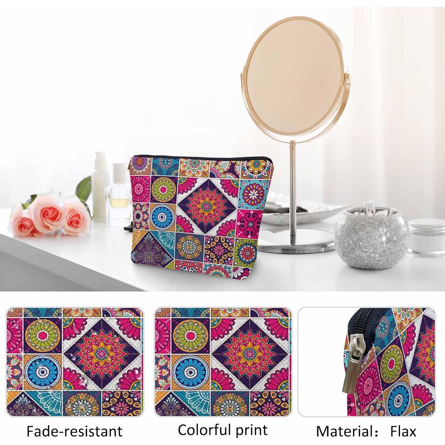 Bolsa Organizadora de Maquillaje Kalygon Mandala Floral 23x18cm