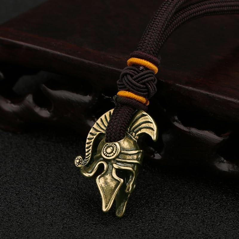 Llavero Casco Guerrero Espartano Bronce 2 Pcs Decoración