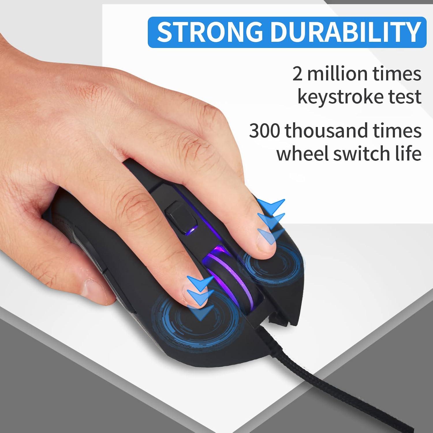 Ratón USB Tipo C IULONEE Ergonómico 2400 DPI Silencioso