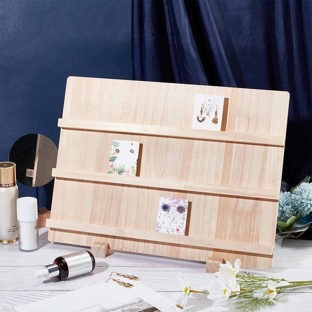 Soporte de Exhibición de Pendientes NBEADS 3 Capas Madera 40x14.1x30cm