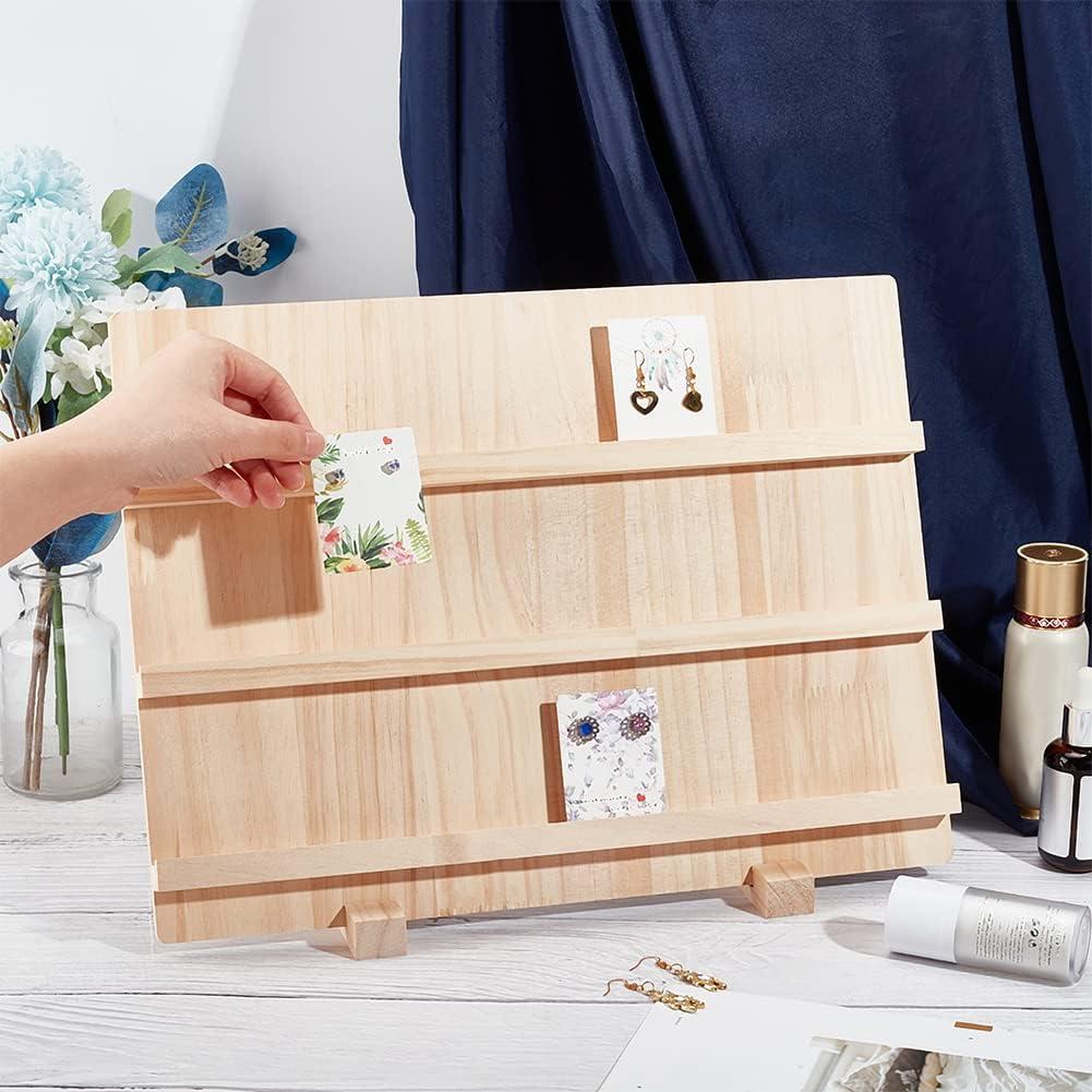 Soporte de Exhibición de Pendientes NBEADS 3 Capas Madera 40x14.1x30cm