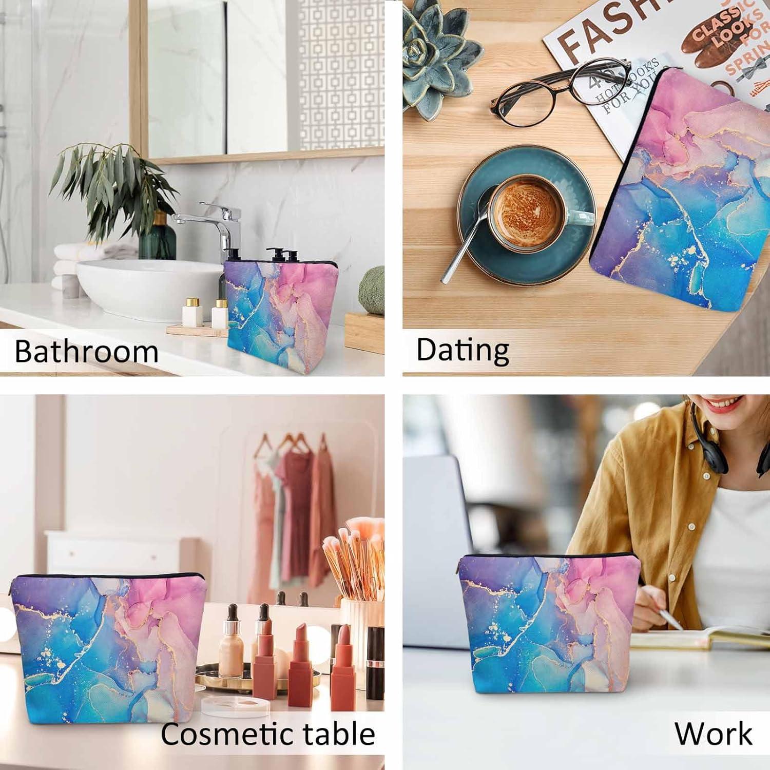 Bolsa Organizadora de Maquillaje Kalygon Patrón Mármol 23x18cm