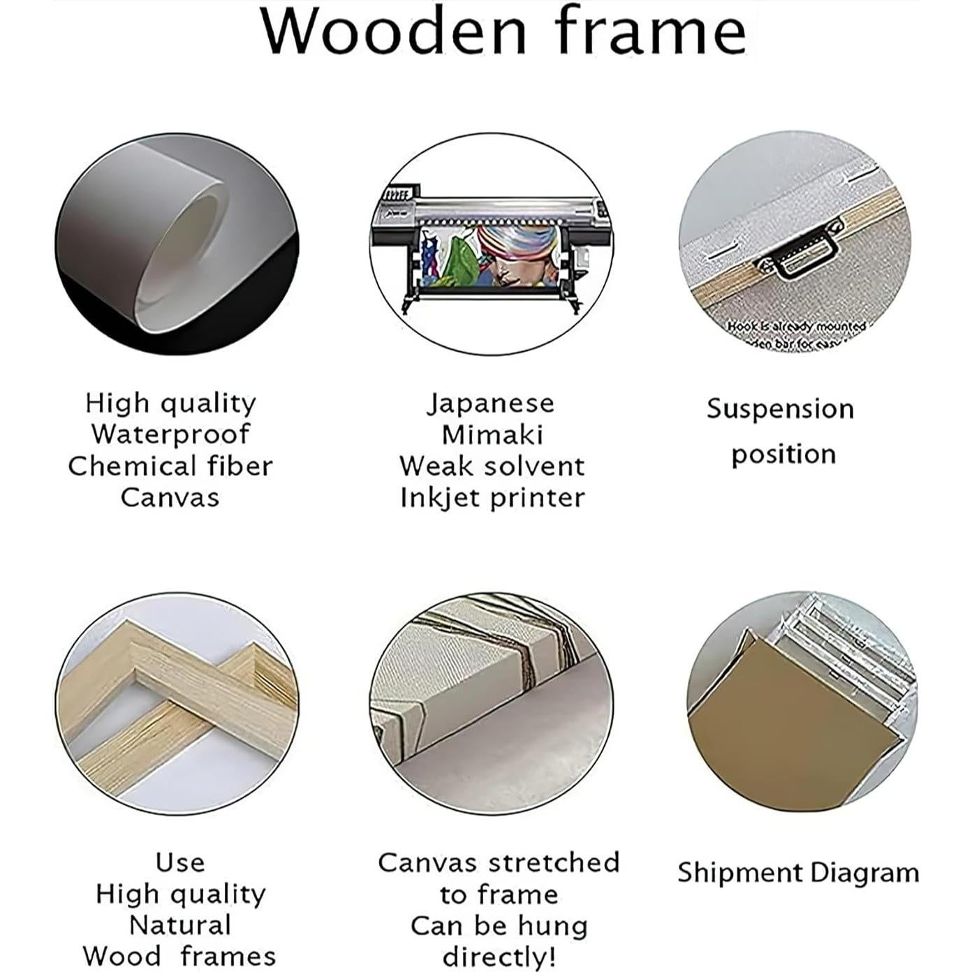 Póster Los 10 Mandamientos 30x45 cm Marco Madera