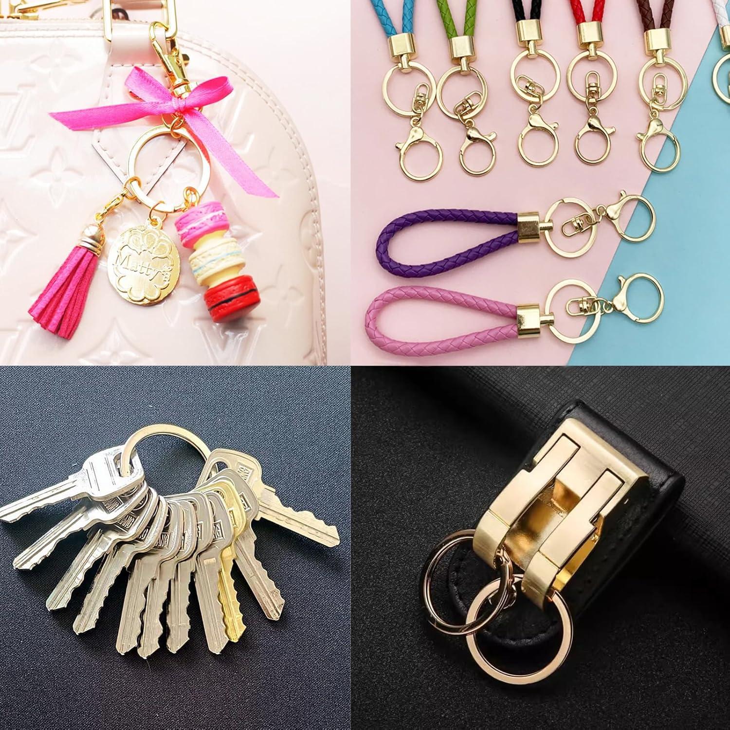 Paquete 40 Anillos de Llave Metal Dorado ZoloAJay 4 Tamaños