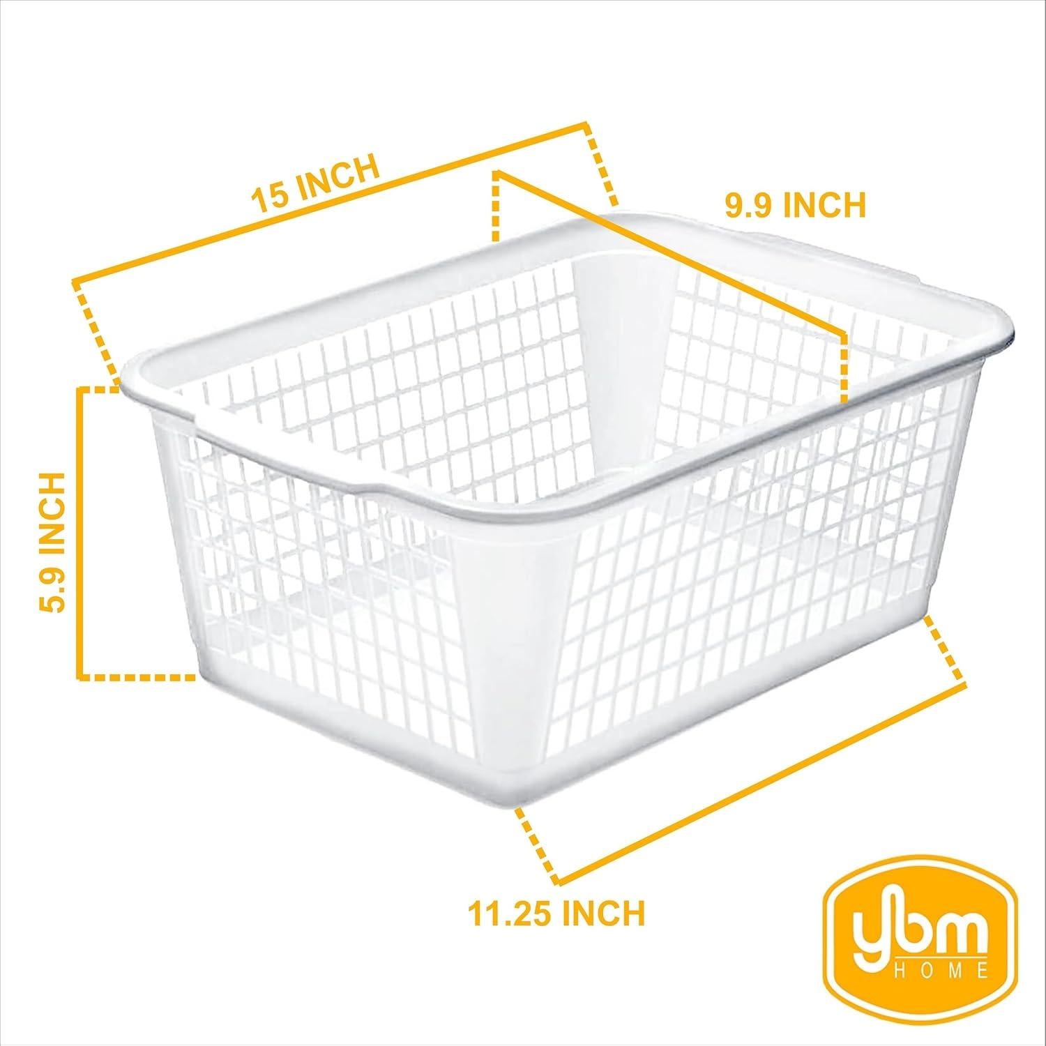 Canasta de Almacenamiento Plástica YBM Home 32-1184 Azul 12 Unidades