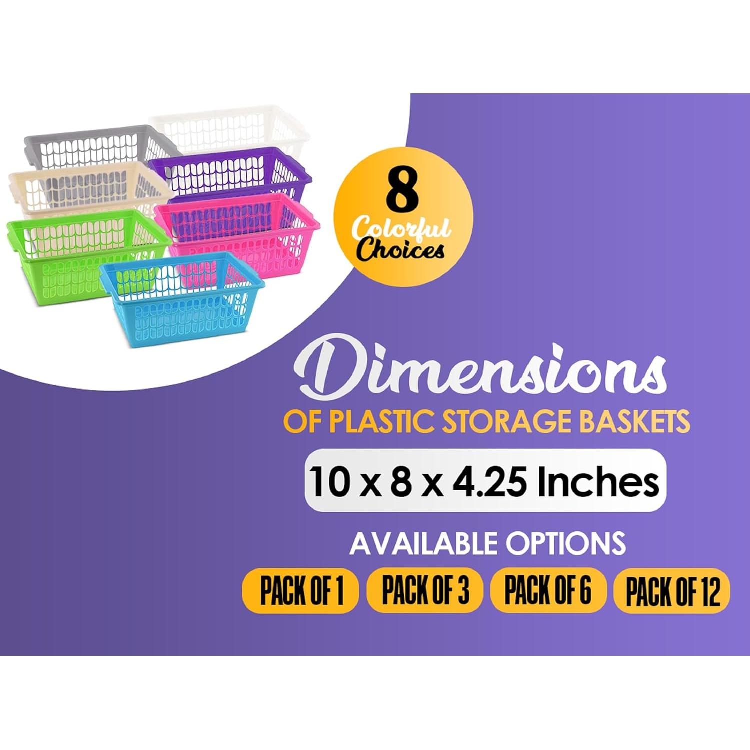 Canasta de Almacenamiento Plástica YBM Home 32-1184 Azul 12 Unidades