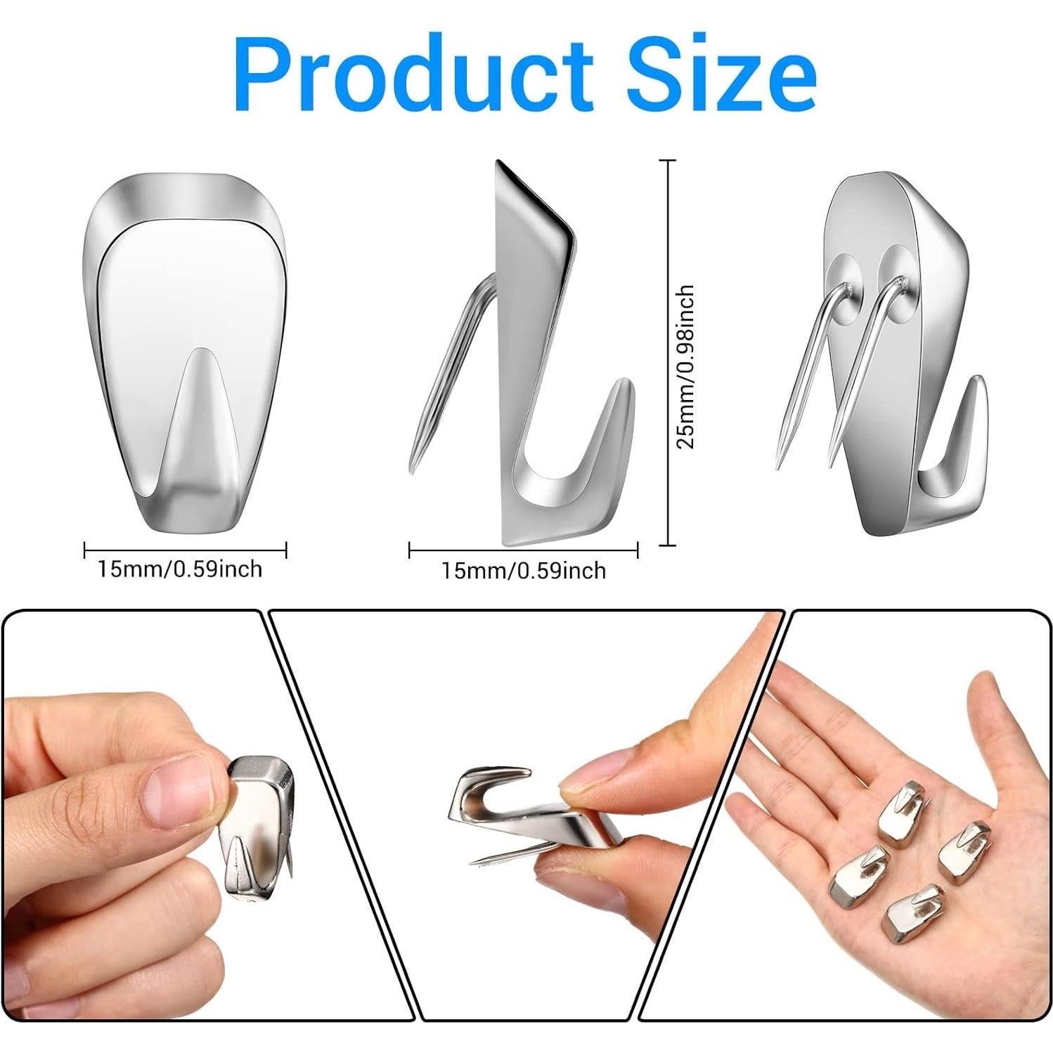 Ganchos de Cubículo LEIFIDE Acero Inoxidable 40 Piezas 18kg