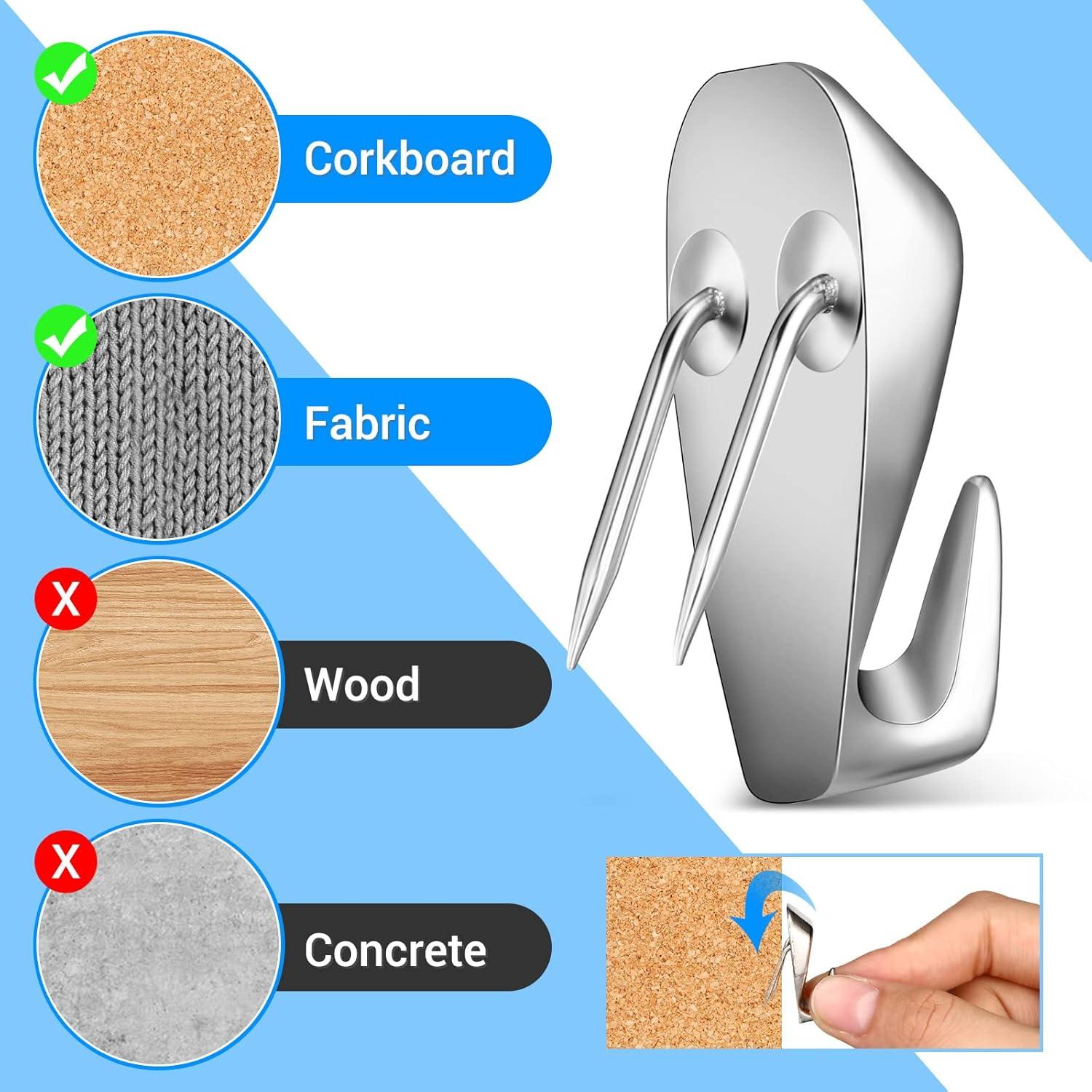 Ganchos de Cubículo LEIFIDE Acero Inoxidable 40 Piezas 18kg