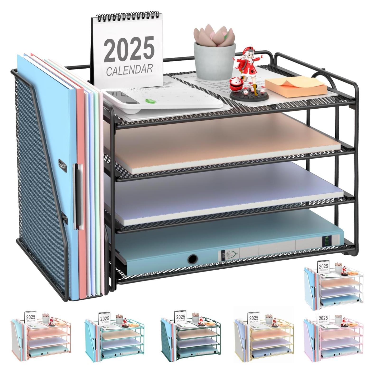 Organizador de Escritorio Gianotter 4 Niveles Metal Negro