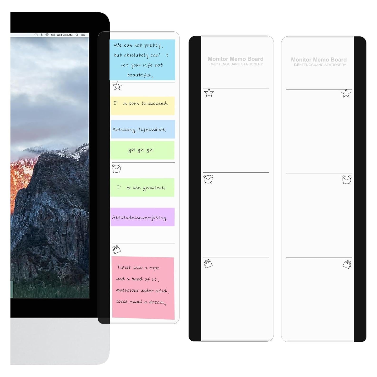 Tablero de Memoria Acrílico Edooi para Monitor 2 Pcs