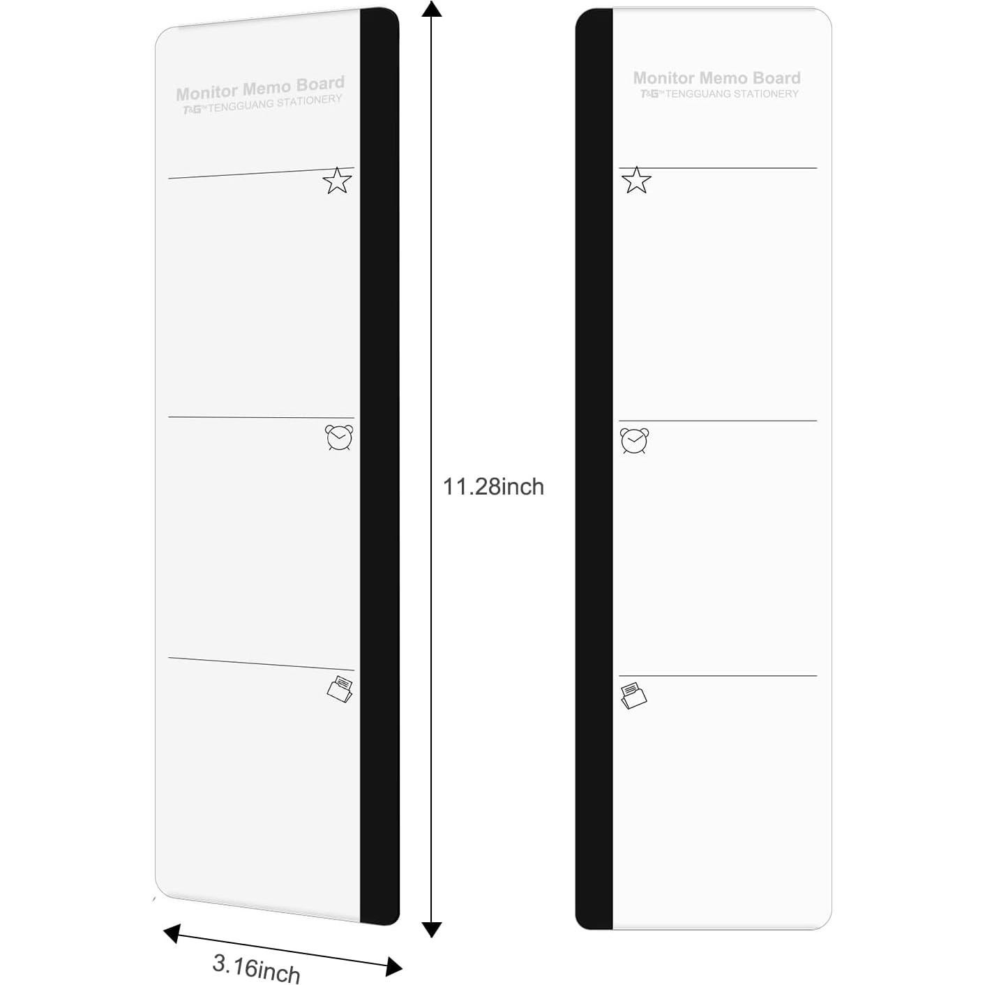 Tablero de Memoria Acrílico Edooi para Monitor 2 Pcs