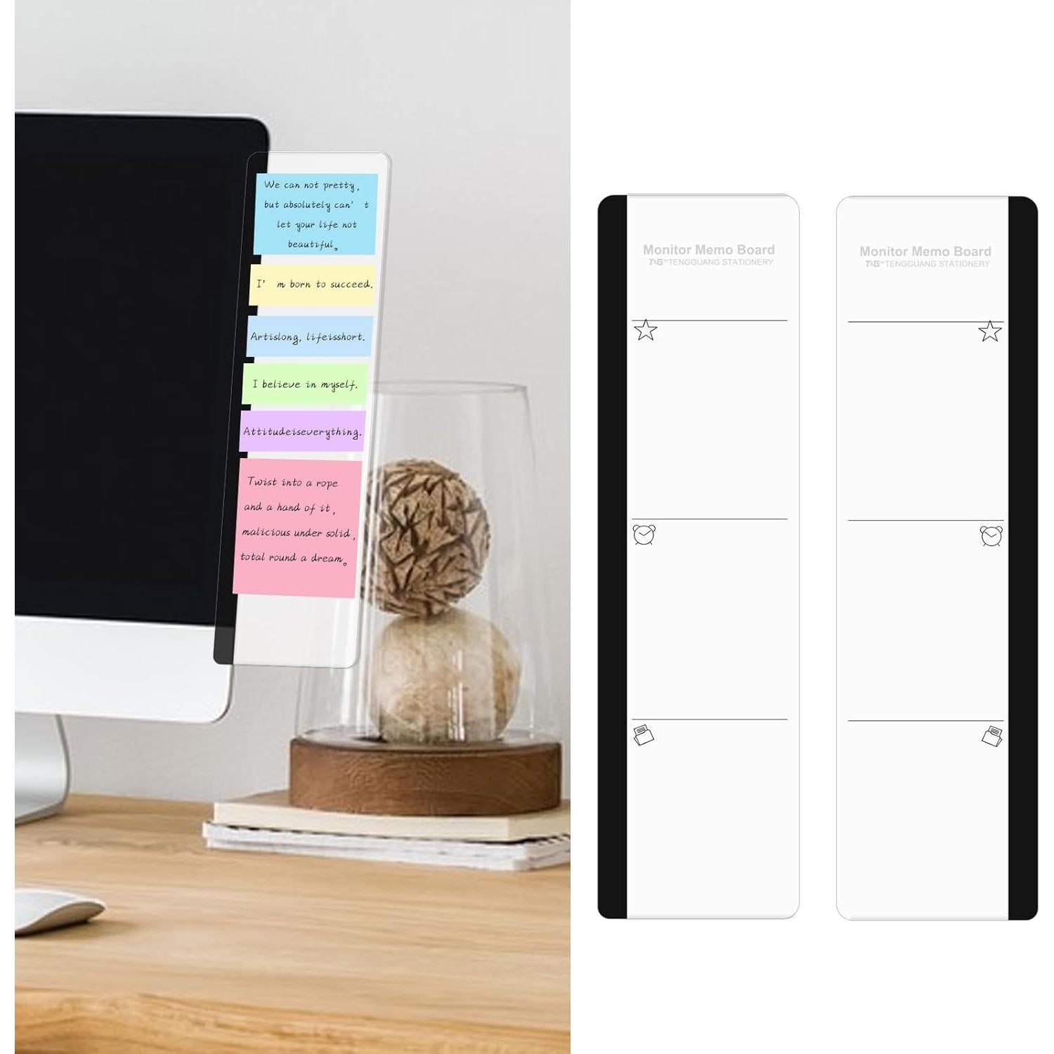 Tablero de Memoria Acrílico Edooi para Monitor 2 Pcs