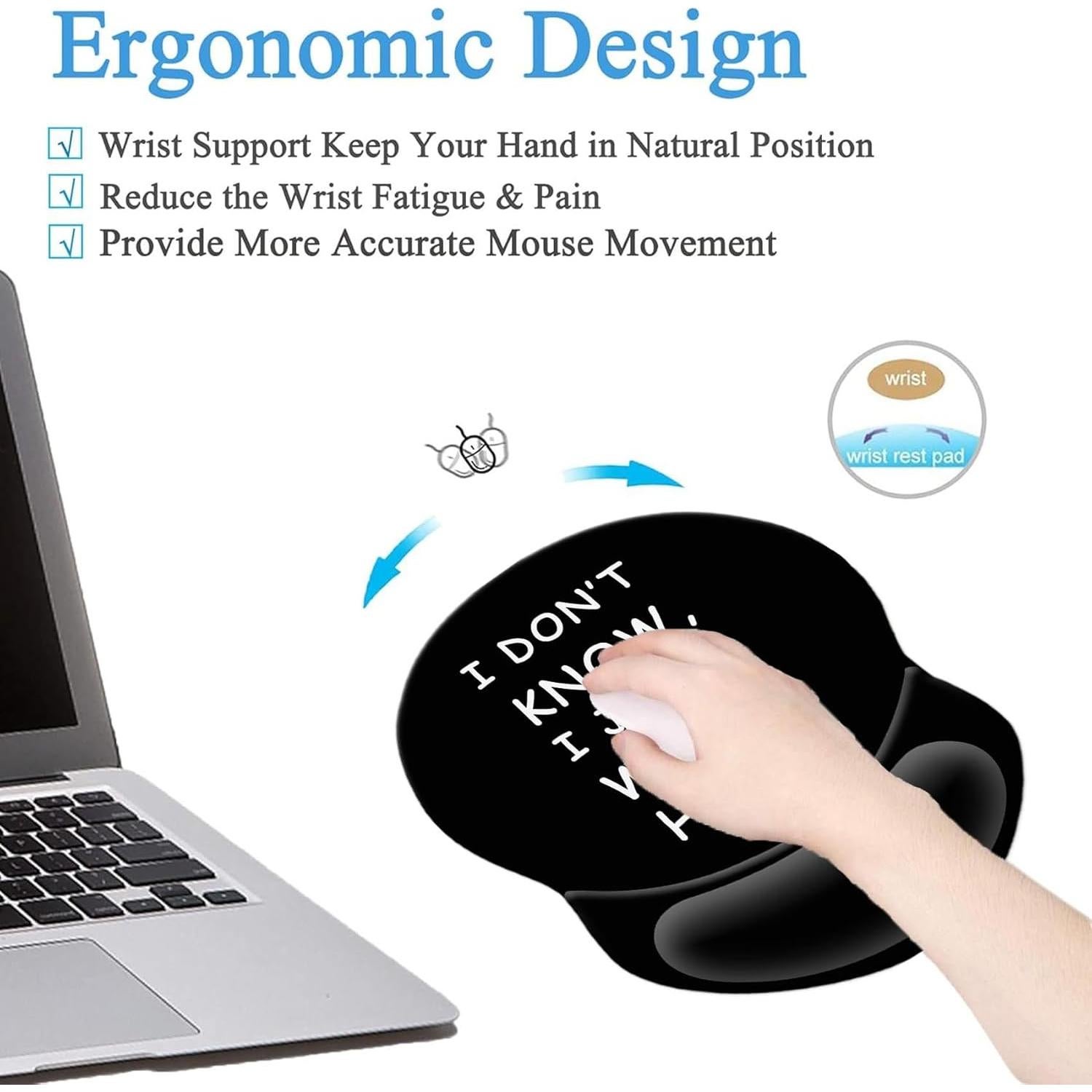 Alfombrilla de Ratón Ergonómica HEVITDA con Soporte