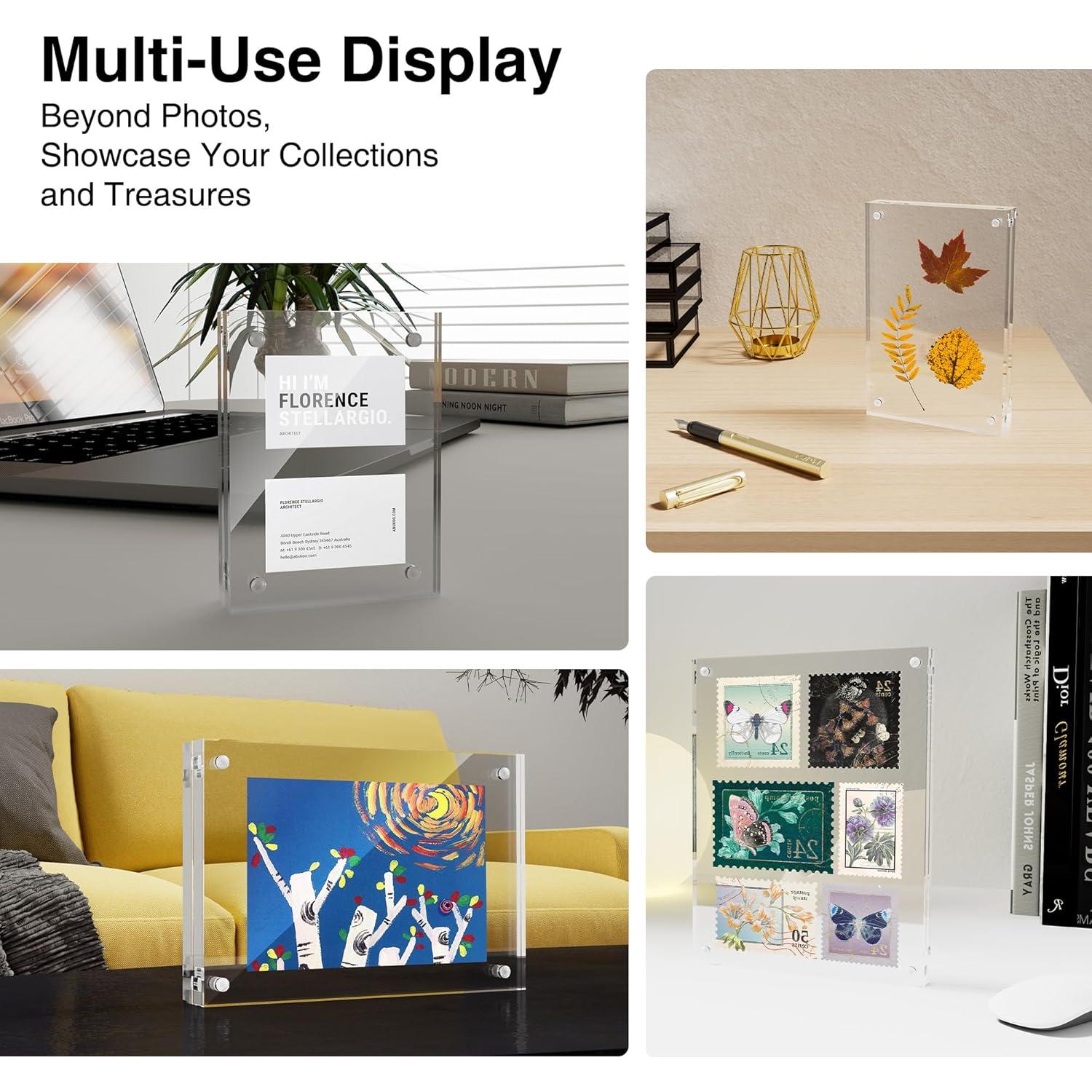 HOUSE DAY Marco de Fotos Acrílico Magnético 4x6 Transparente