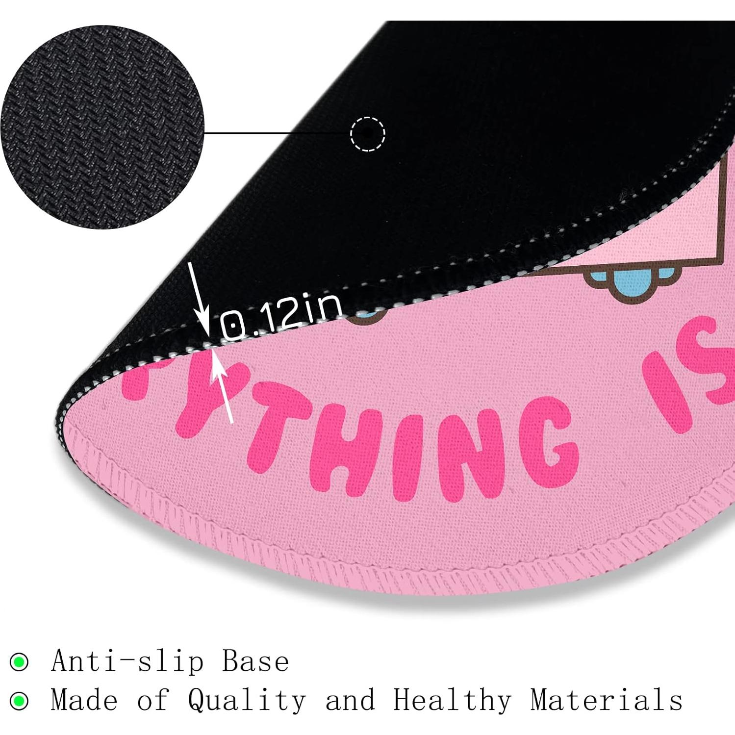 Alfombrilla de Ratón Redonda Gctriki Rosa 22 cm Antideslizante