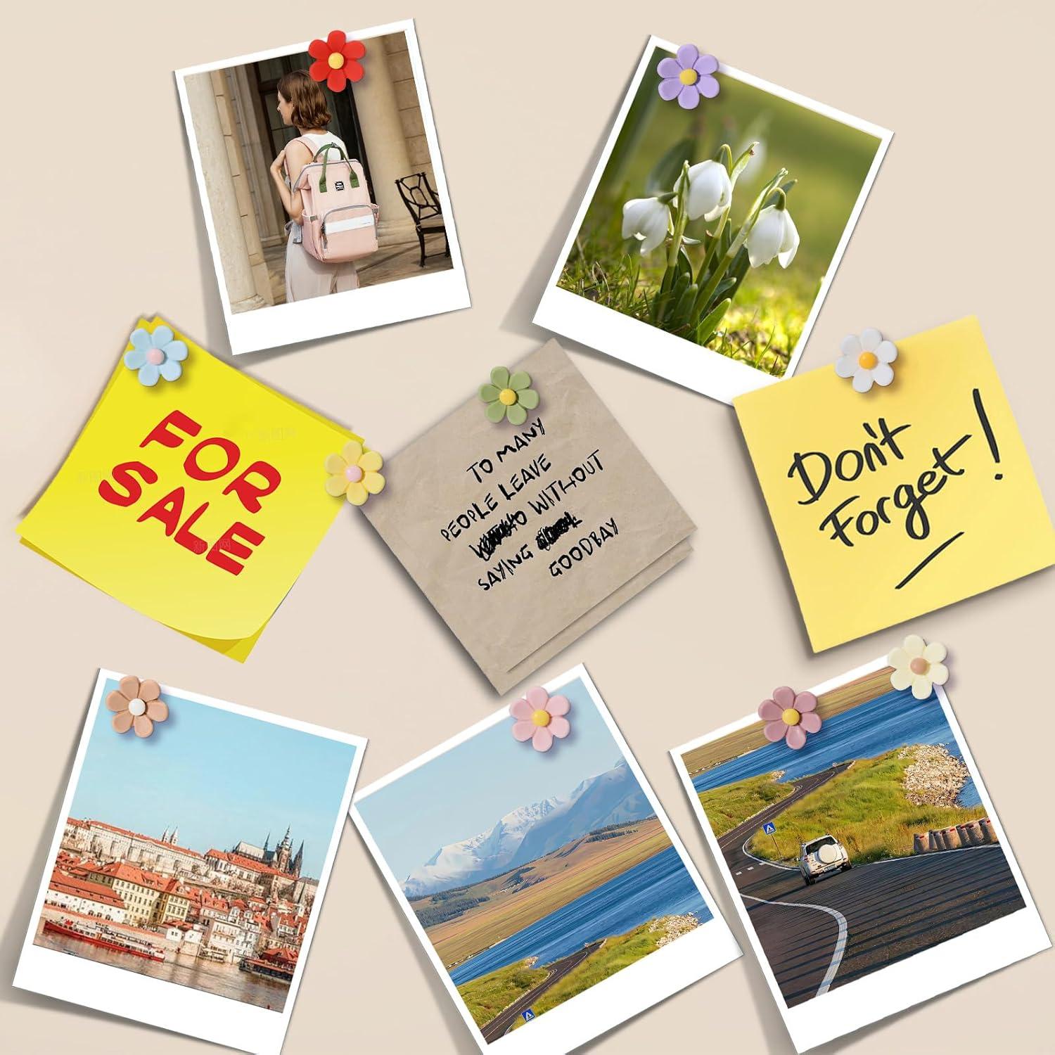 30 Chinchetas Decorativas Aphrordity Flores Coloridas