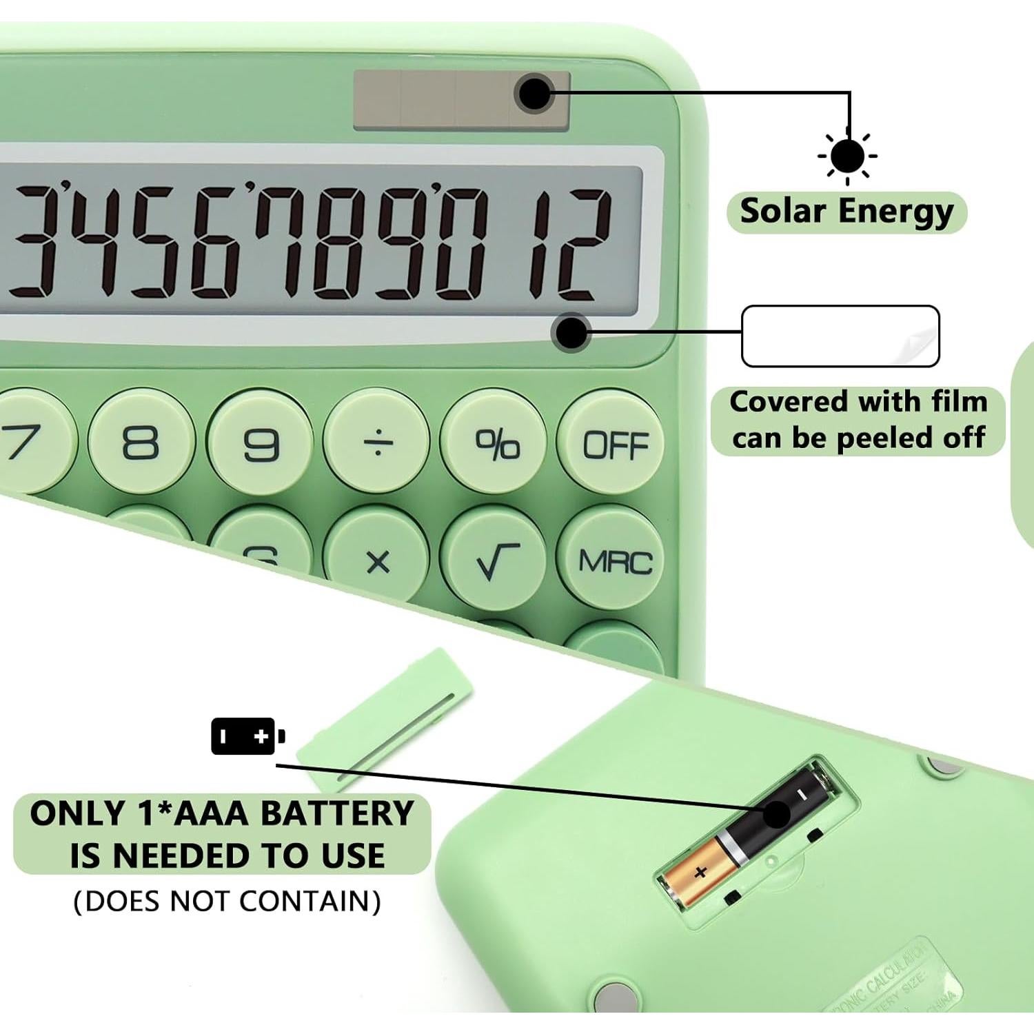 Calculadora Estándar 12 Dígitos UPIHO Verde Gradiente