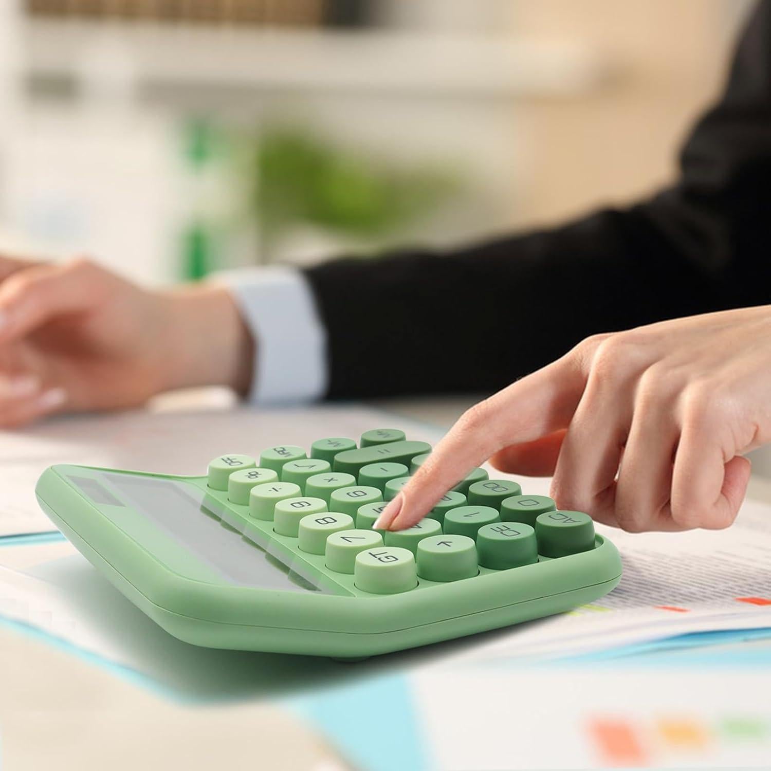 Calculadora Estándar 12 Dígitos UPIHO Verde Gradiente