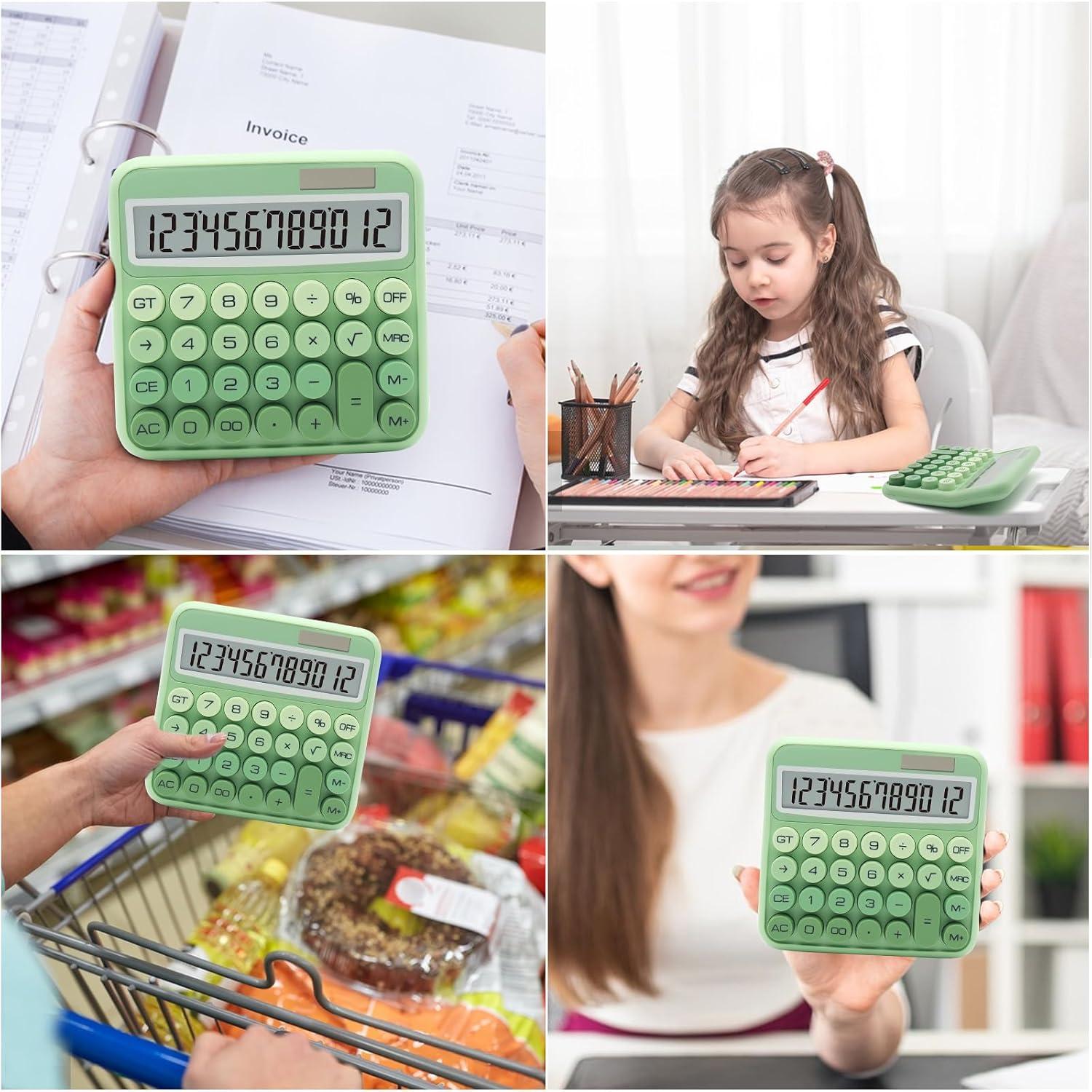 Calculadora Estándar 12 Dígitos UPIHO Verde Gradiente