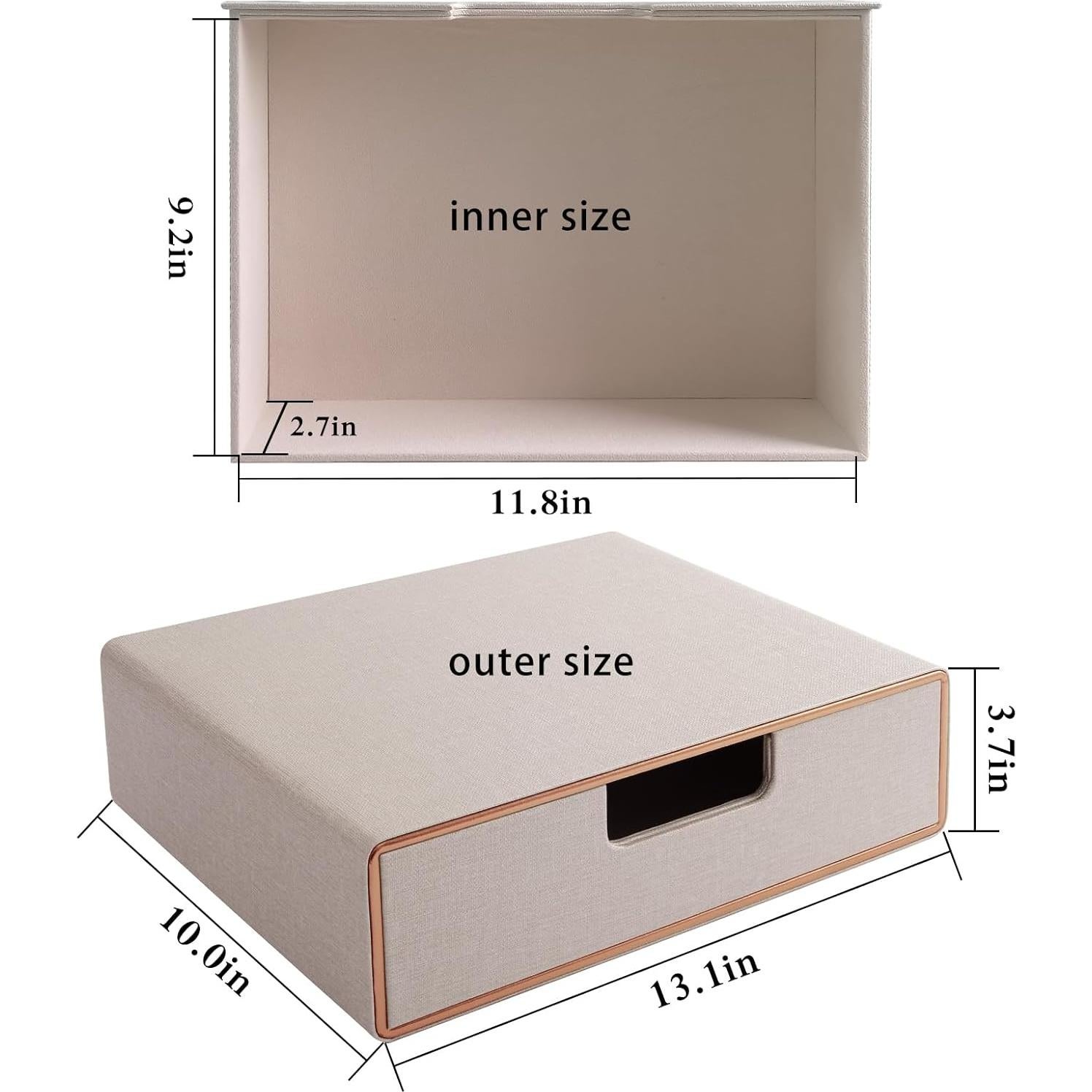 Organizador de Cajones Beige RHCSZ 33.4x25.4x9.4 cm