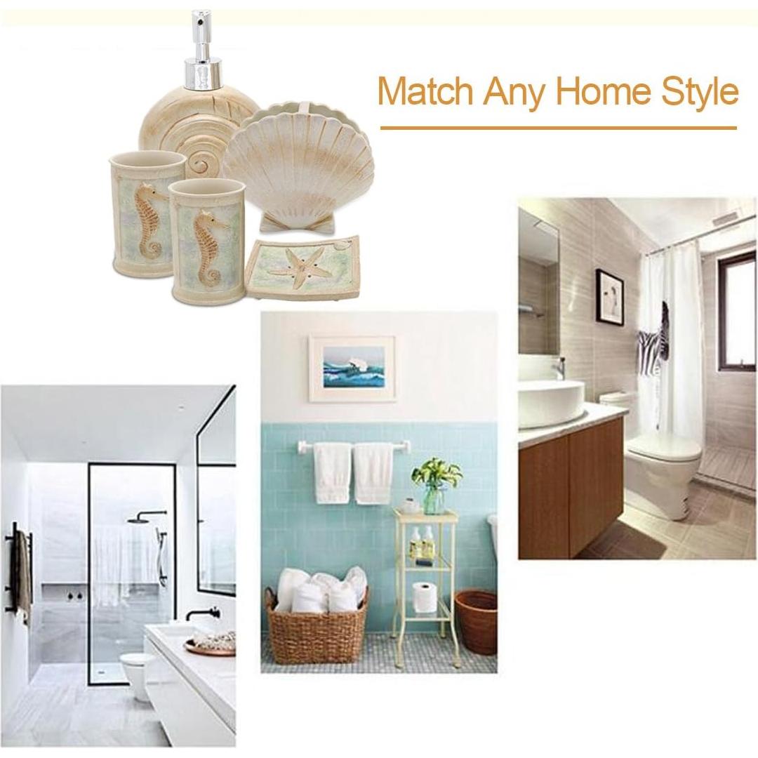 Conjunto de Accesorios de Baño HotSan 5 Piezas Resina