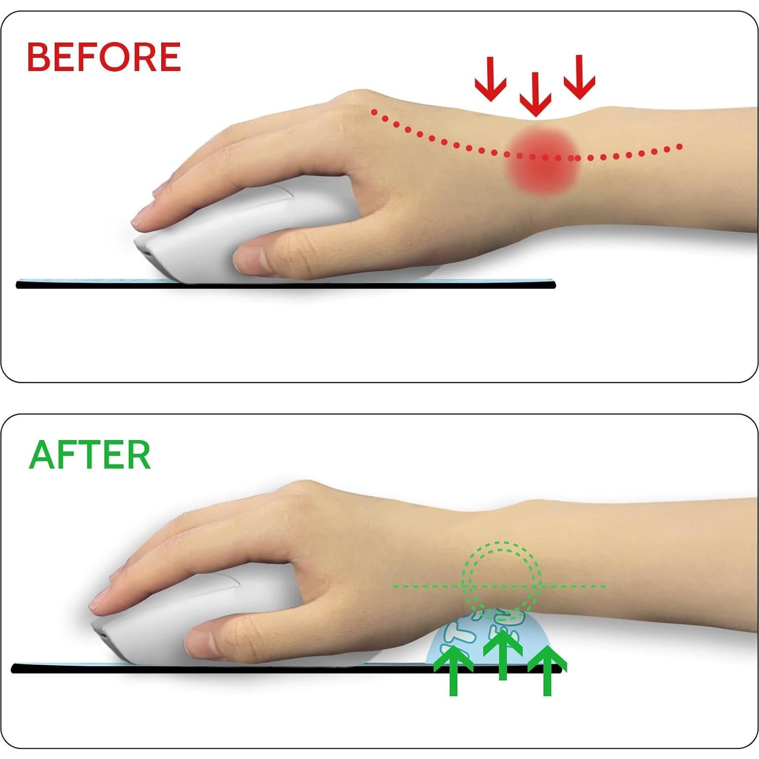 Alfombrilla de Ratón Ergonómica Blusabaca con Reposamuñecas