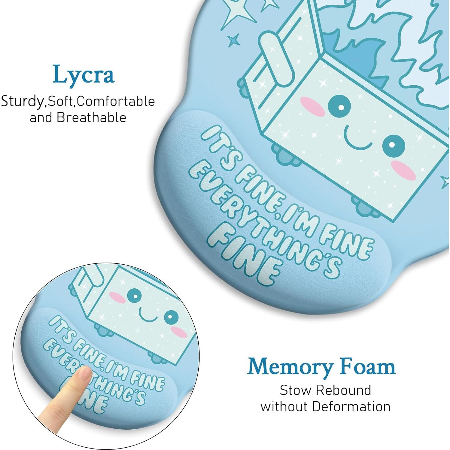 Alfombrilla de Ratón Ergonómica Blusabaca con Reposamuñecas