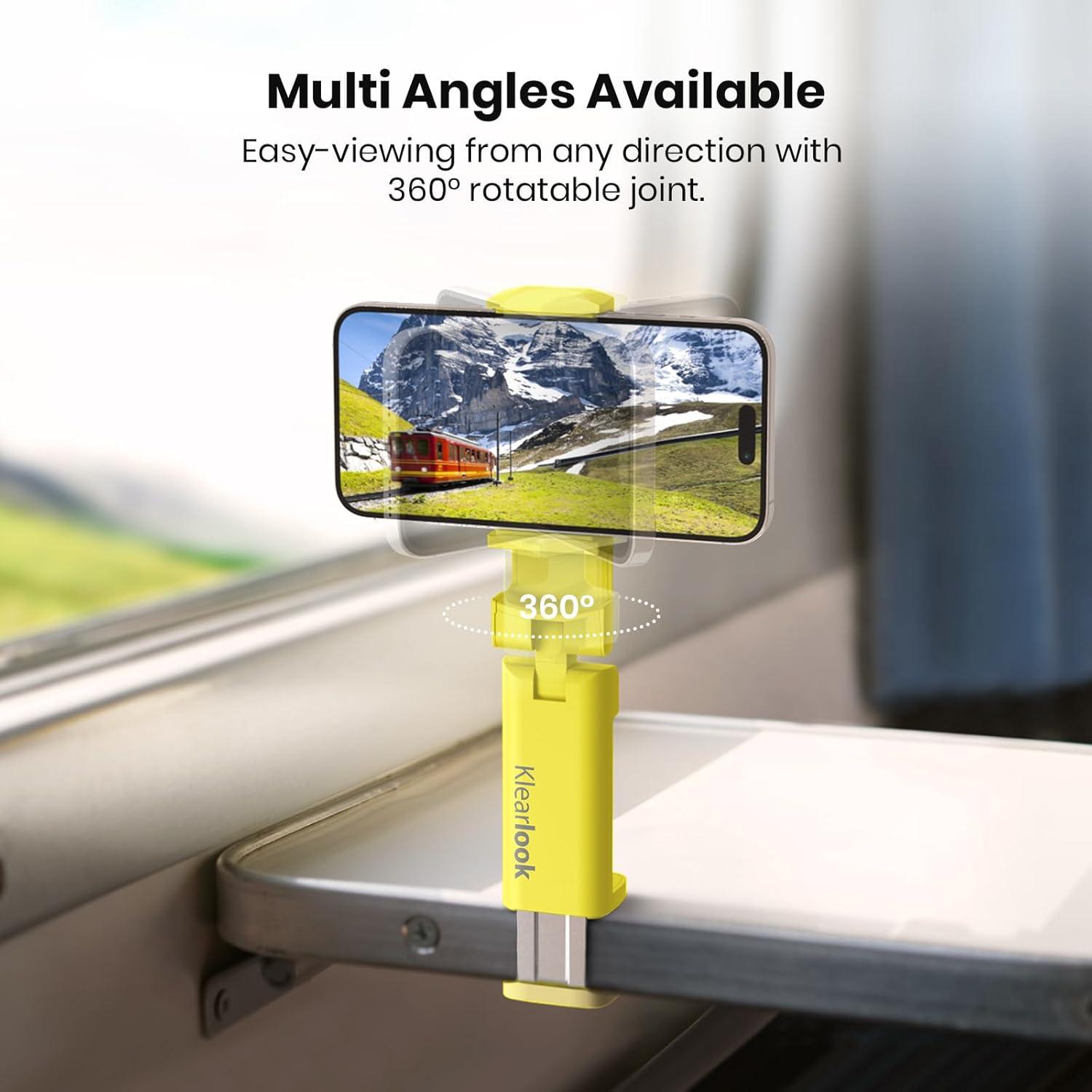 Soporte para Teléfono Klearlook 4 en 1 Ajustable Amarillo