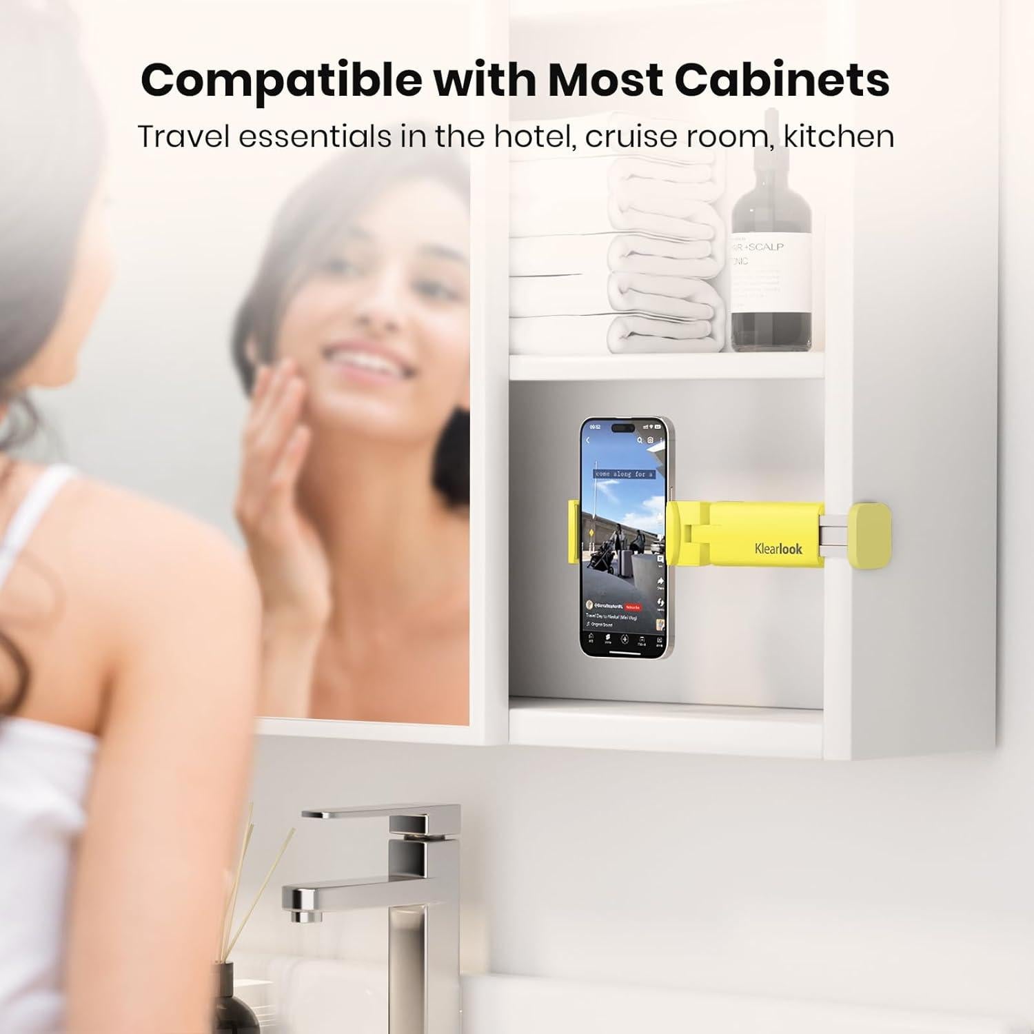 Soporte para Teléfono Klearlook 4 en 1 Ajustable Amarillo