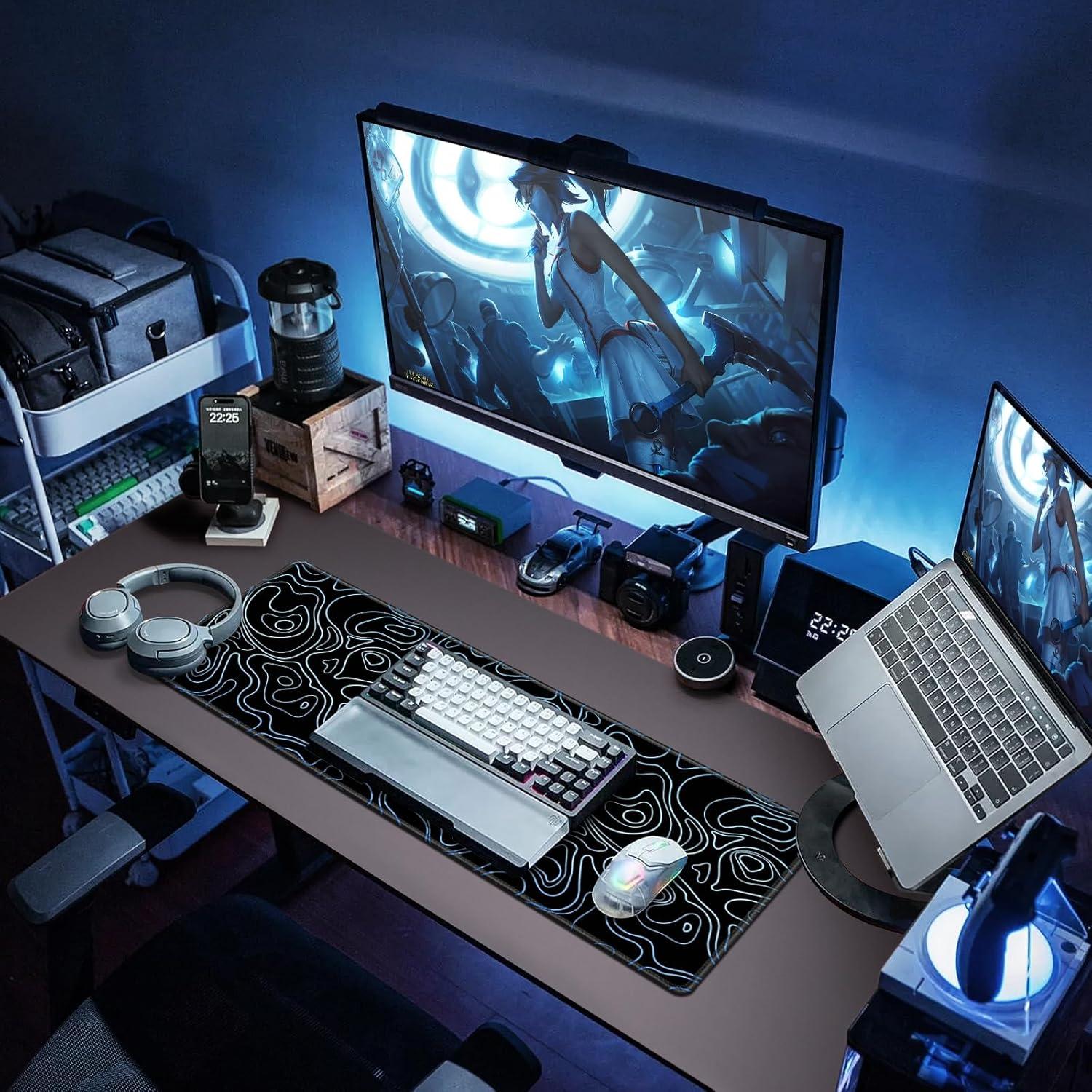 Alfombrilla de Ratón Gaming Canjoy 80x30 cm Topográfica