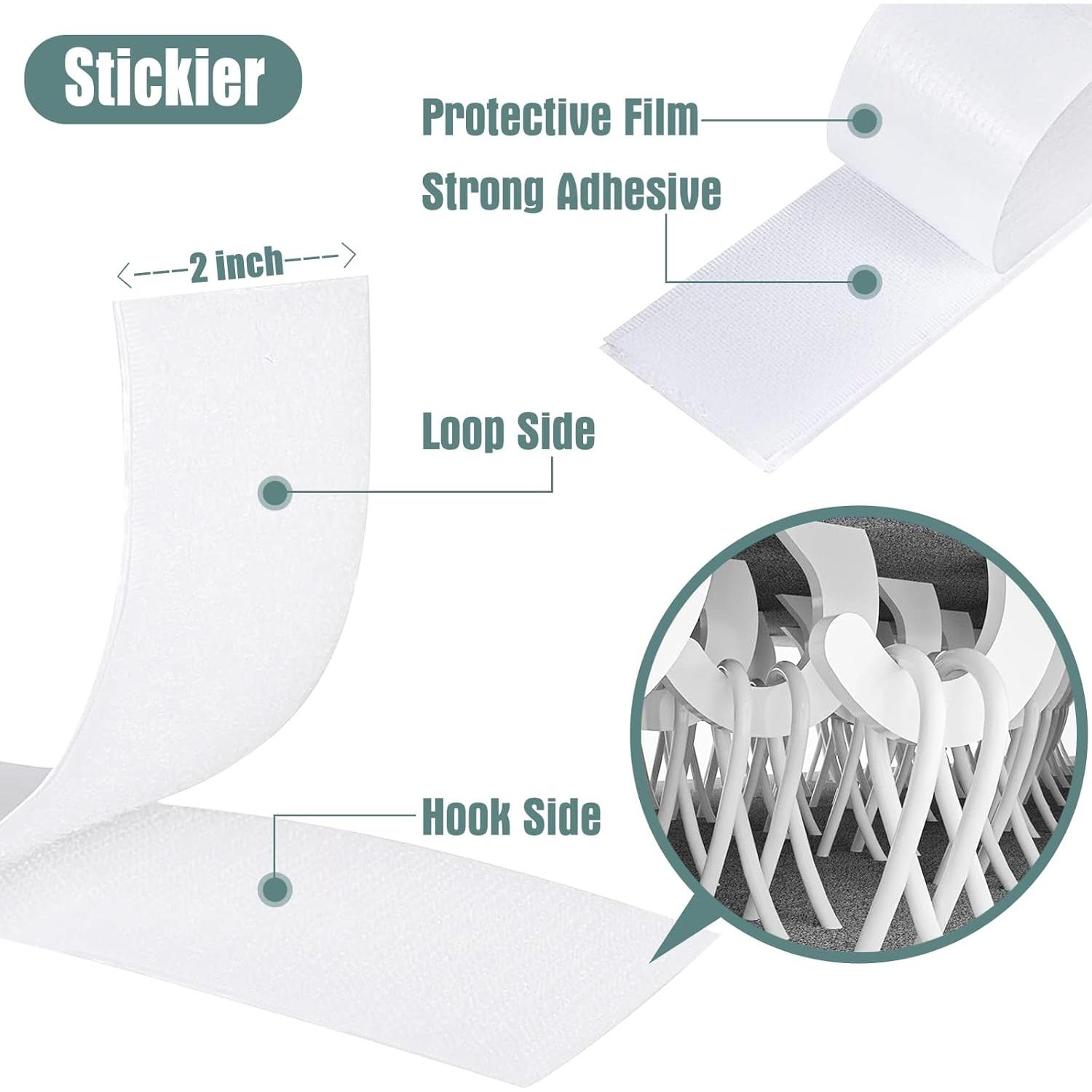 Cinta de Gancho y Bucle Navona 27 pies x 5,08 cm Blanca