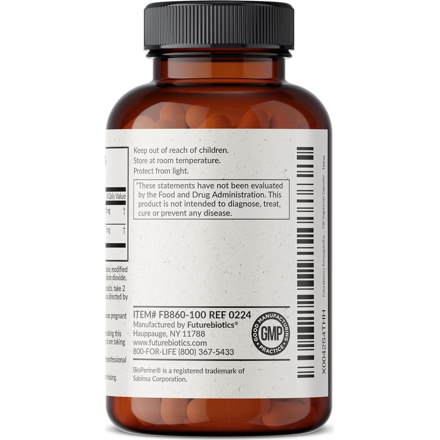 Futurebiotics Ashwagandha 150mg 100 Cápsulas Vegetarianas