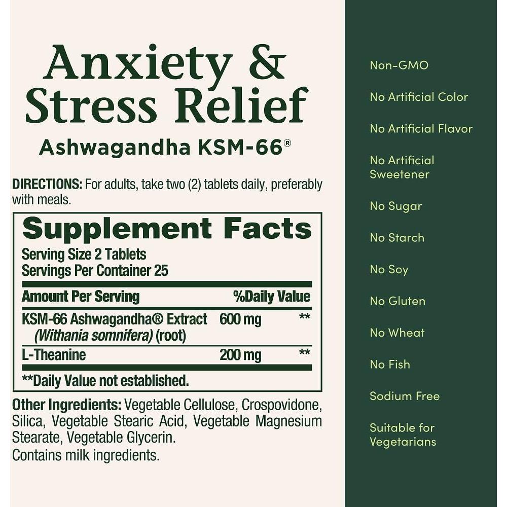 Tabletas Alivio Estrés Nature's Bounty 50 Unidades